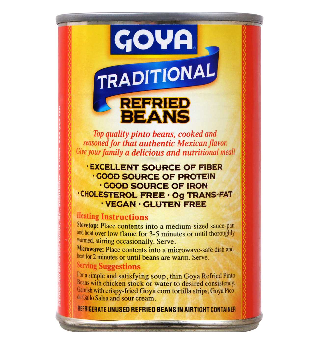 Goya Traditional Vegan Refried Beans; image 3 of 3