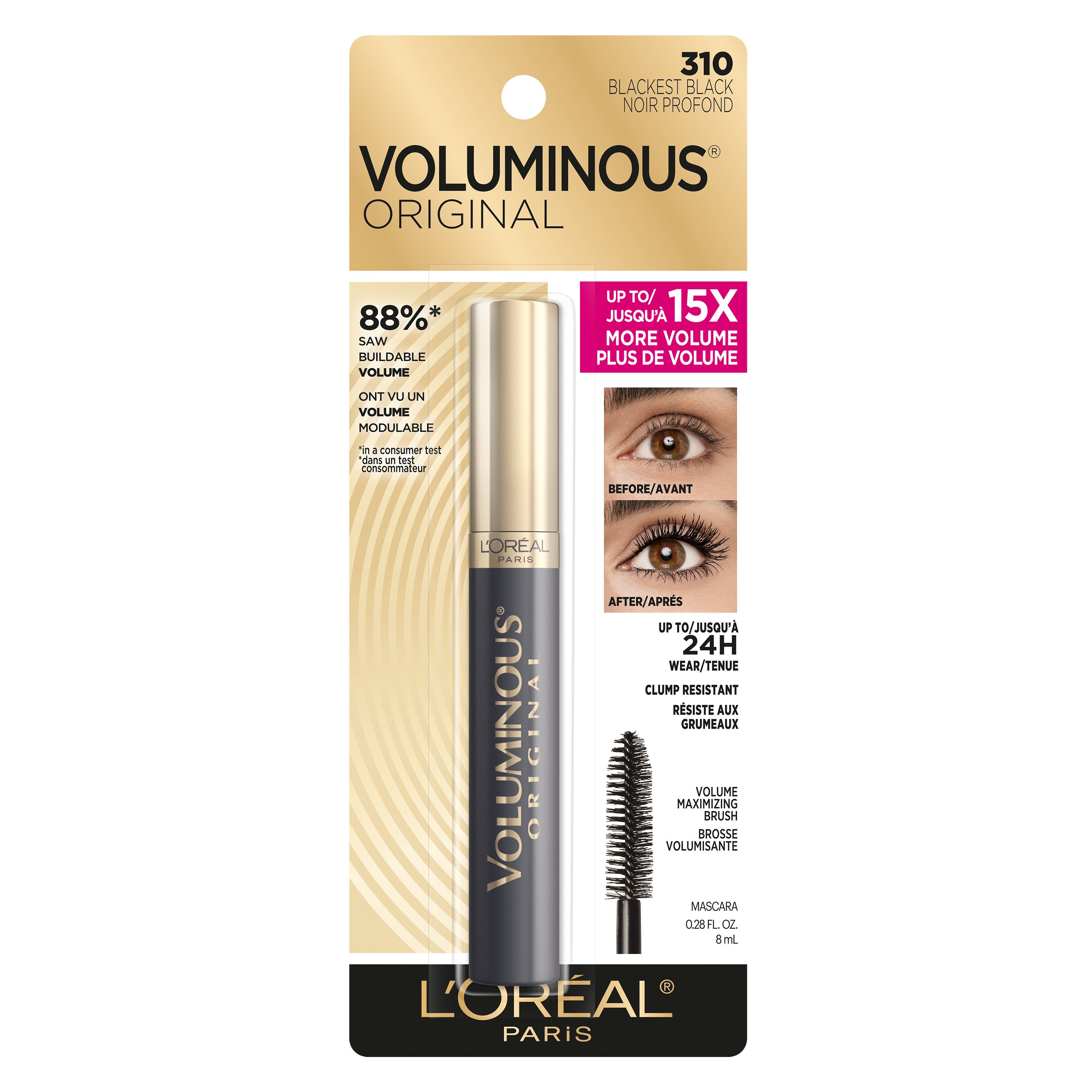 L'Oréal Paris Voluminous Washable Bold Eye Mascara Black - Shop at