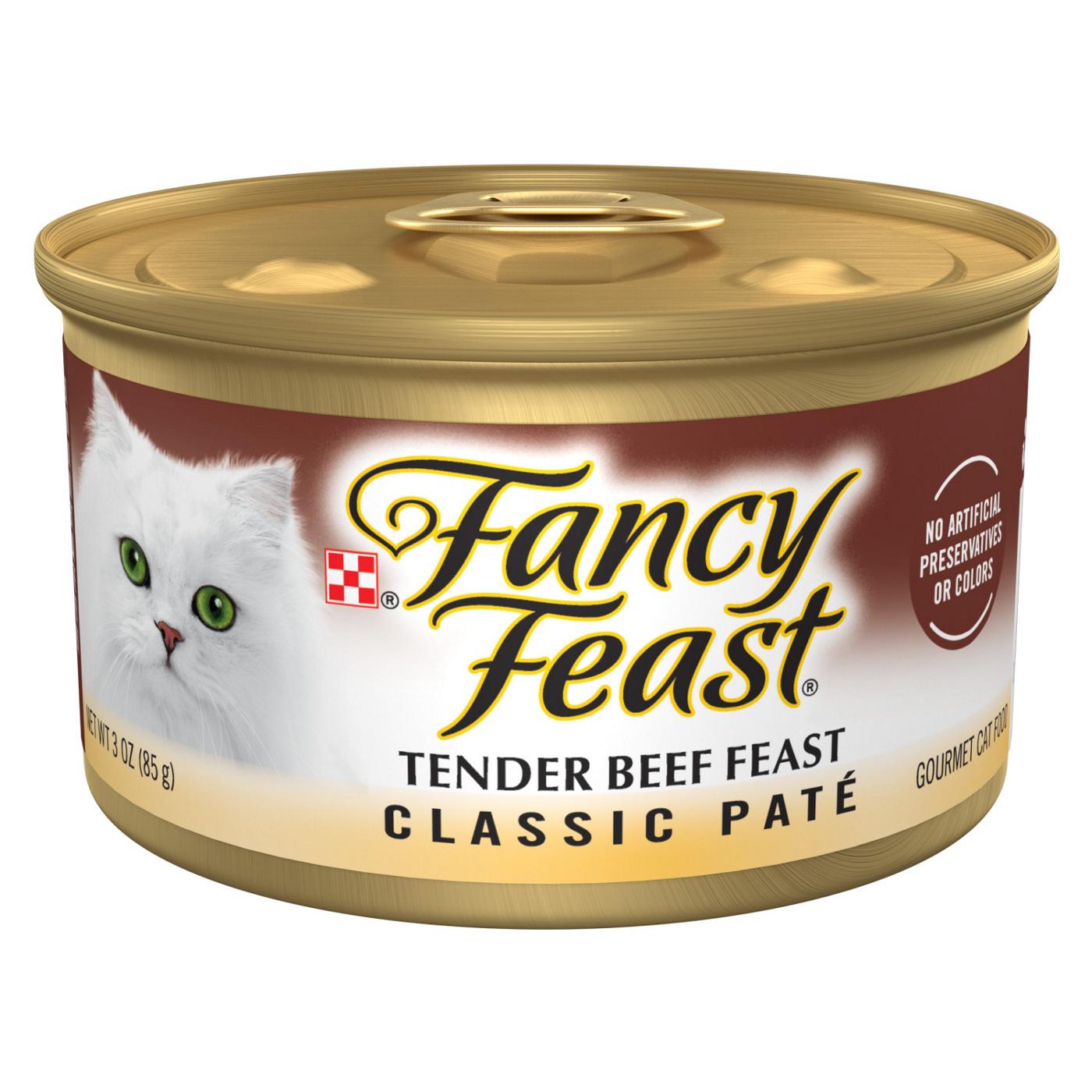 Fancy Feast Purina Fancy Feast Tender Beef Feast Classic Grain Free Wet Cat Food Pate; image 1 of 5