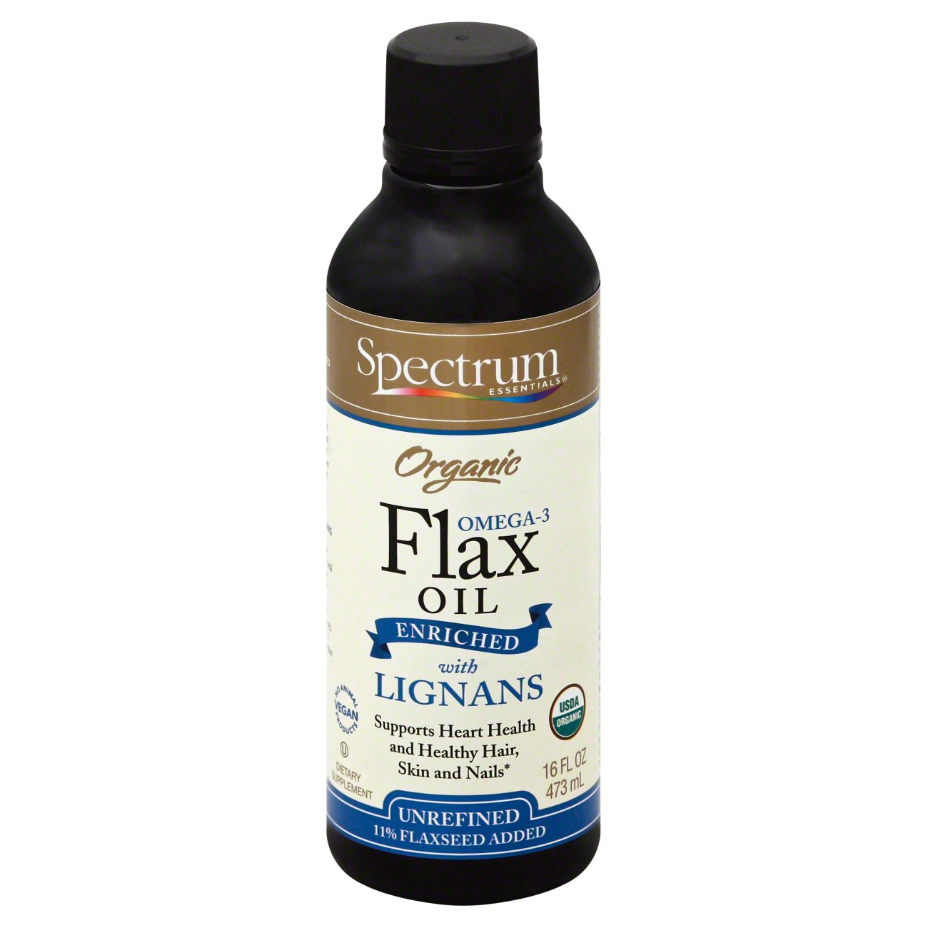 Spectrum Essentials Organic High Lignan Flax Oil Original Formula