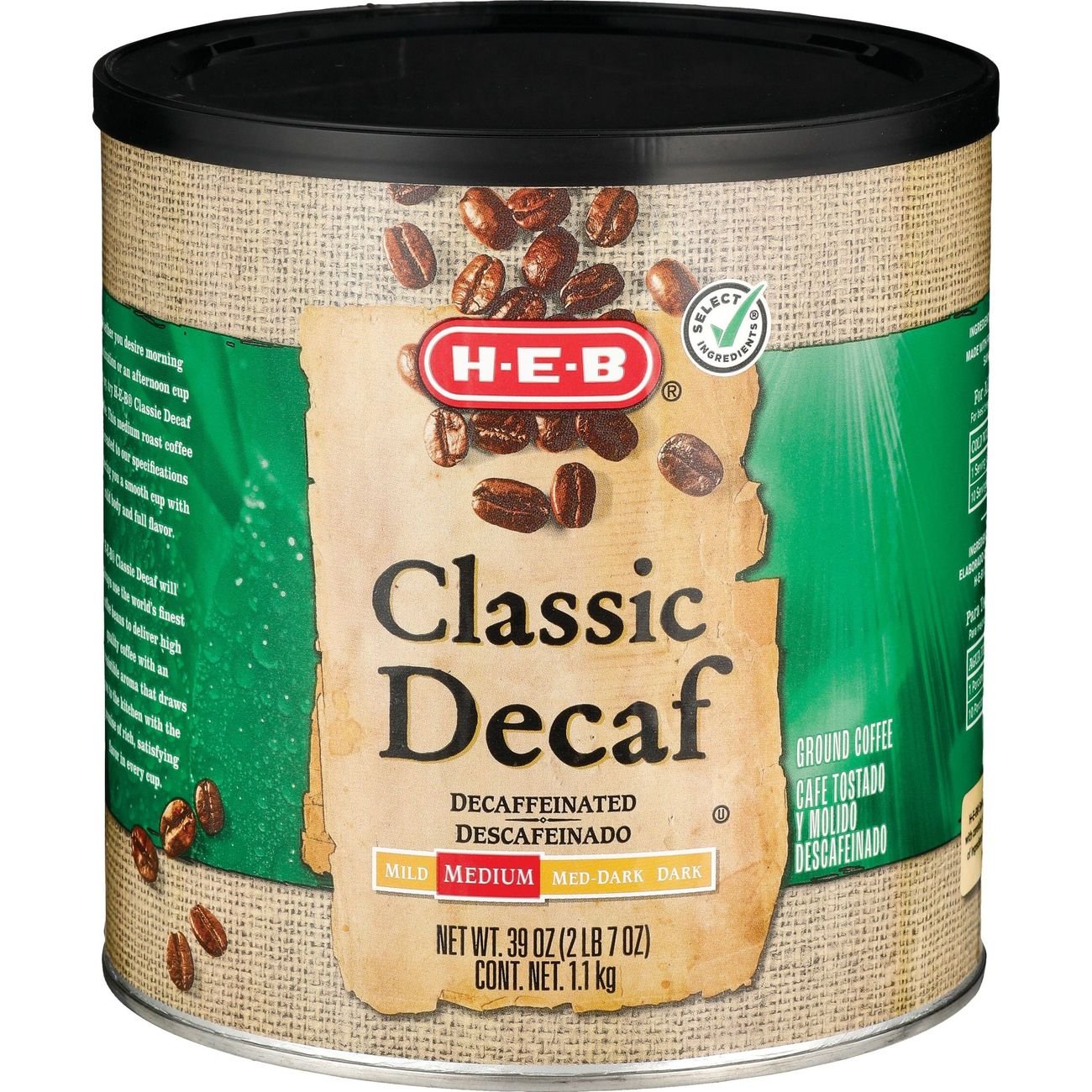 HEB Classic Decaf Medium Roast Ground Coffee Shop Coffee at HEB