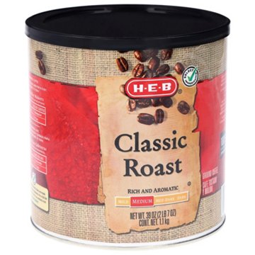 H-E-B Classic Roast Medium Ground Coffee, 39 oz