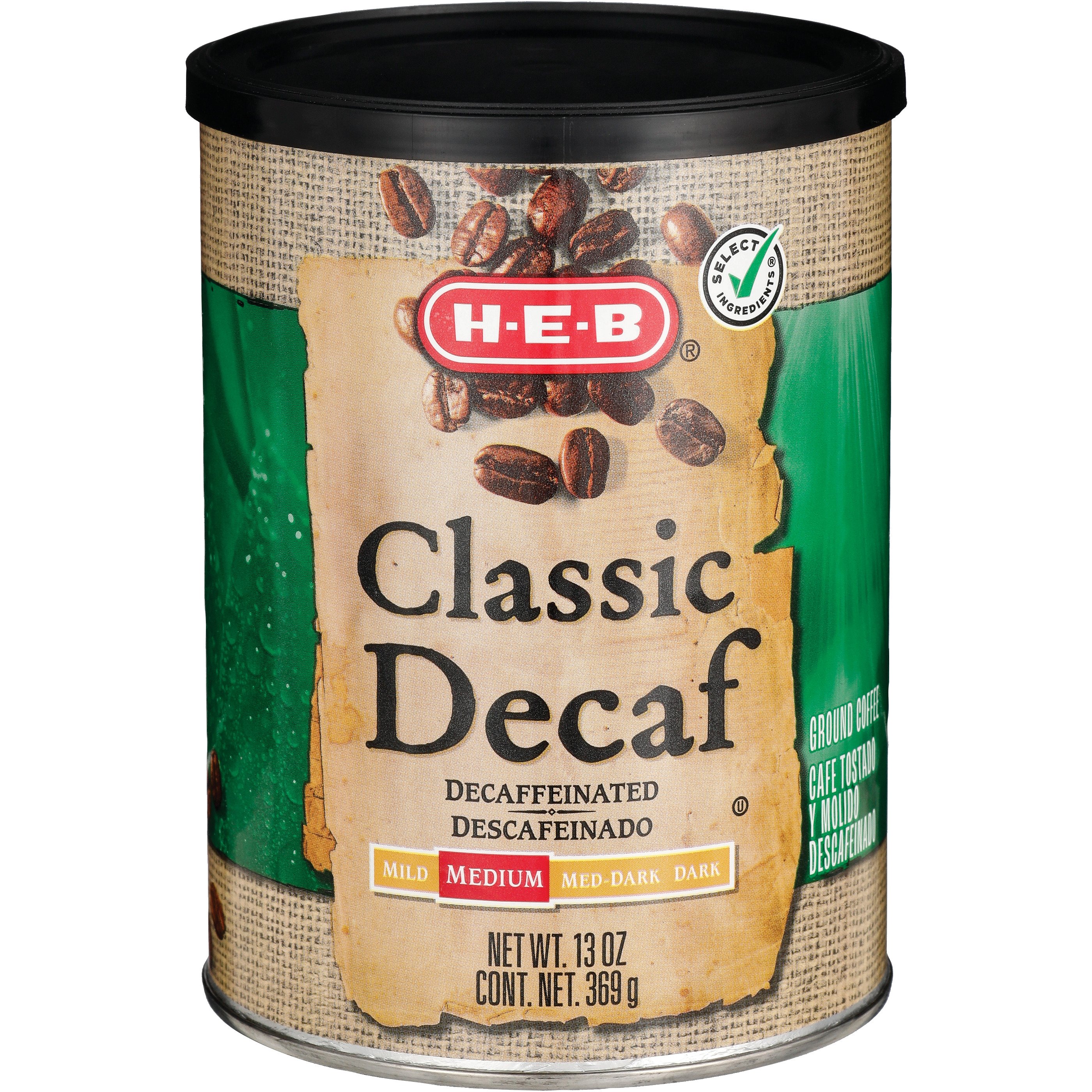 H-E-B Classic Decaf Medium Roast Ground Coffee - Shop ...