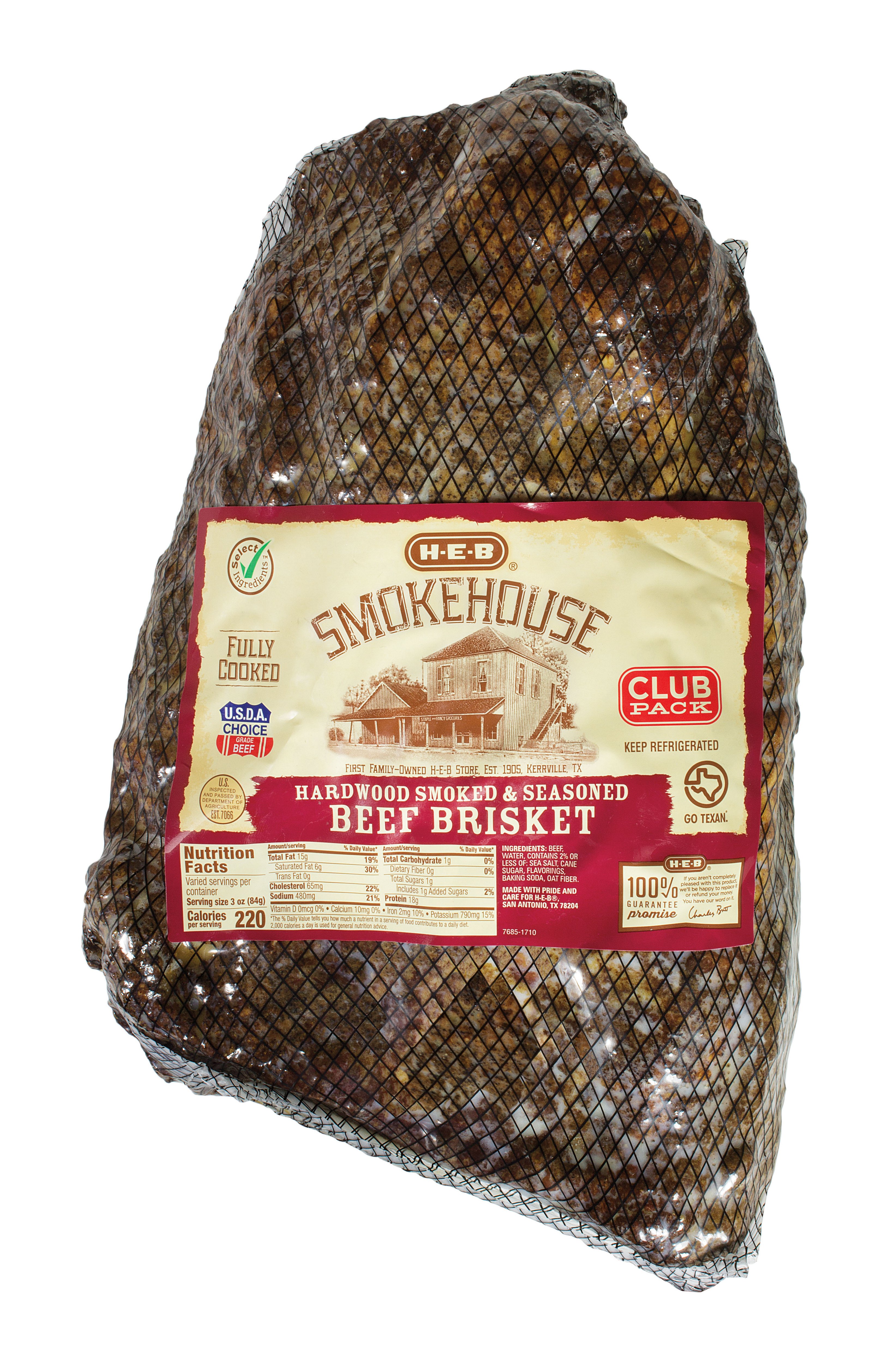 H E B Select Ingredients Fully Cooked Hardwood Smoked And Seasoned Brisket Shop Beef At H E B