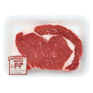H-E-B Boneless Beef Ribeye Steak - USDA Select, Avg. 0.77 lb