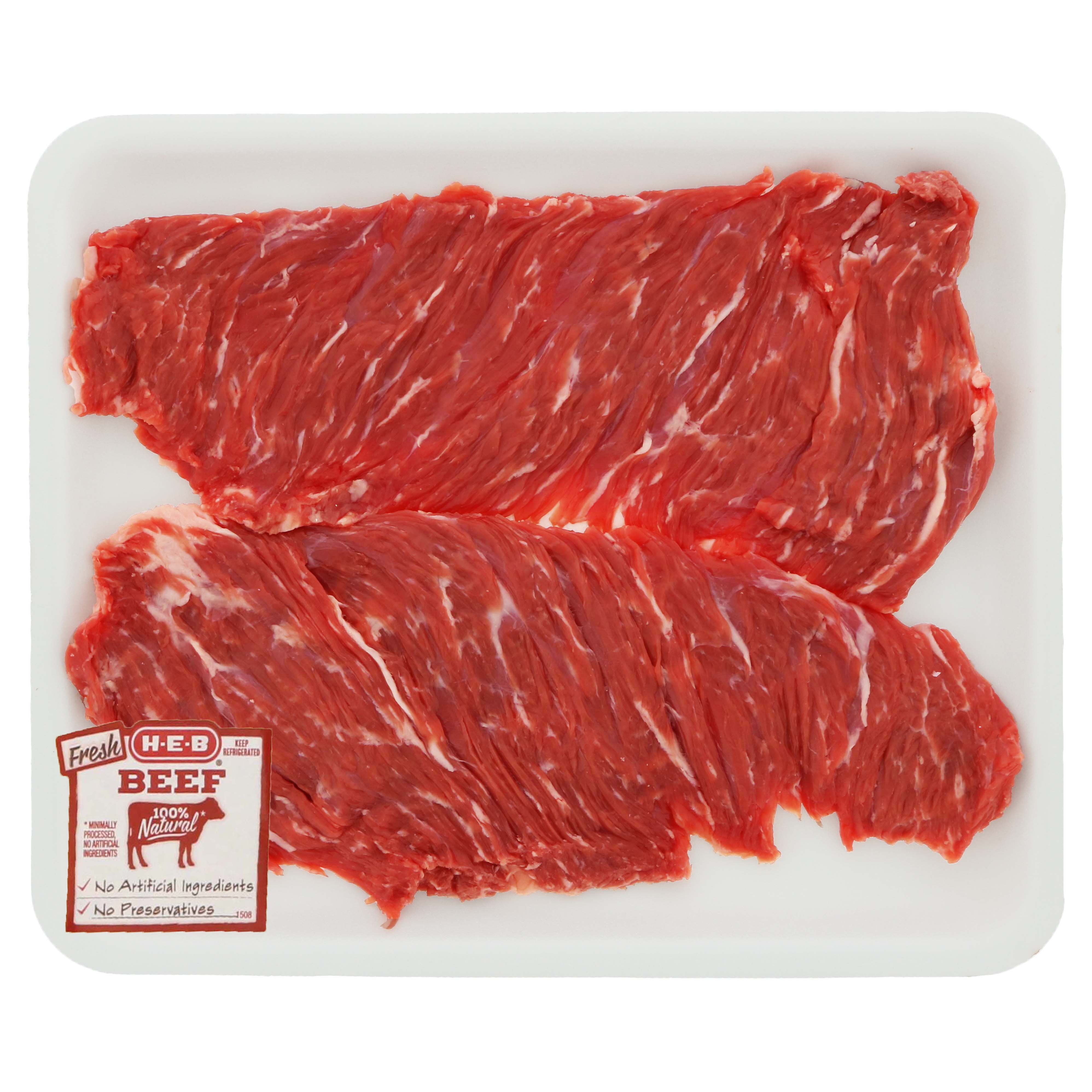 H-E-B Beef Inside Skirt Steak Butterflied Value Pack, USDA Select ...