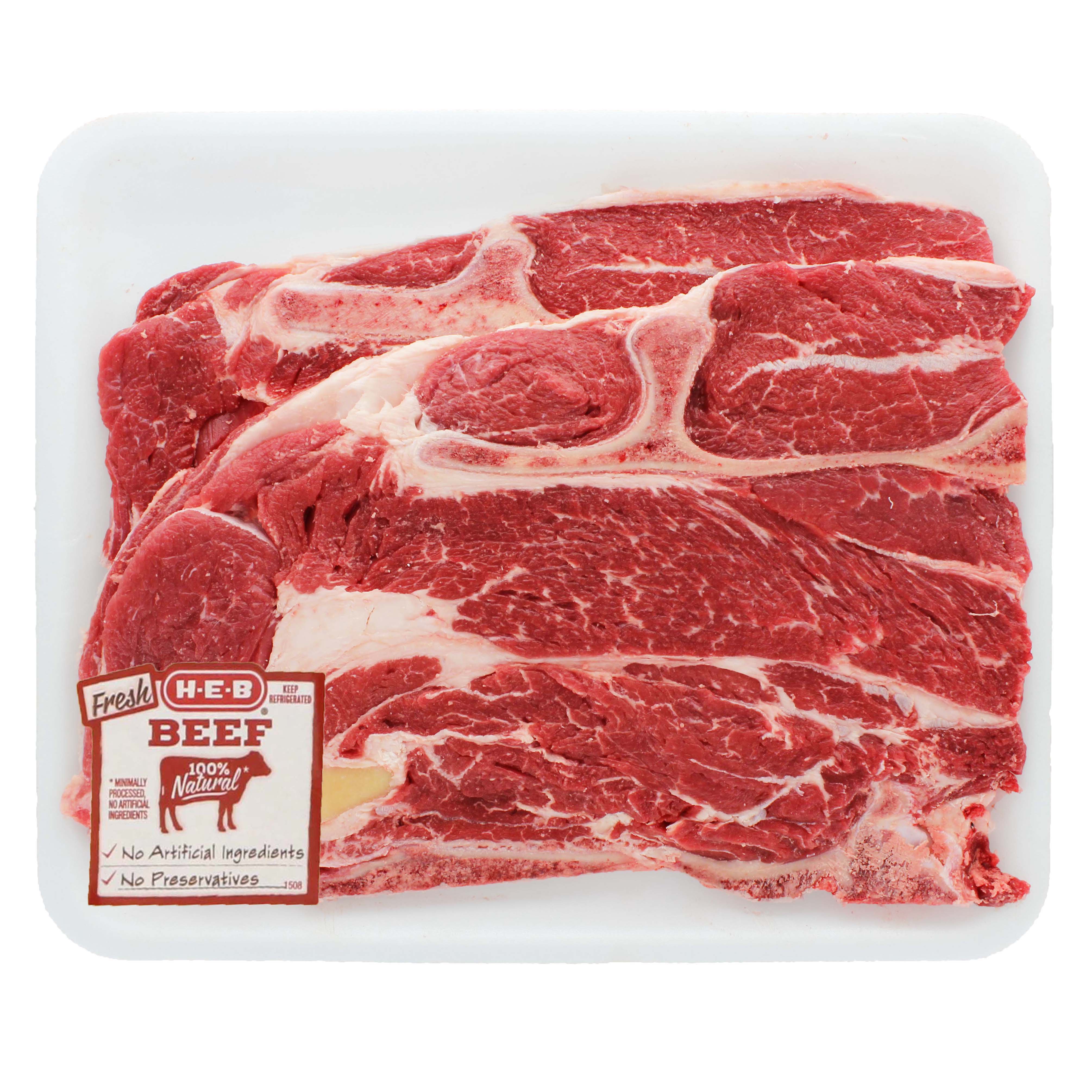 H-E-B Beef Chuck Steak Bone In Value Pack, USDA Select - Shop Beef At H-E-B