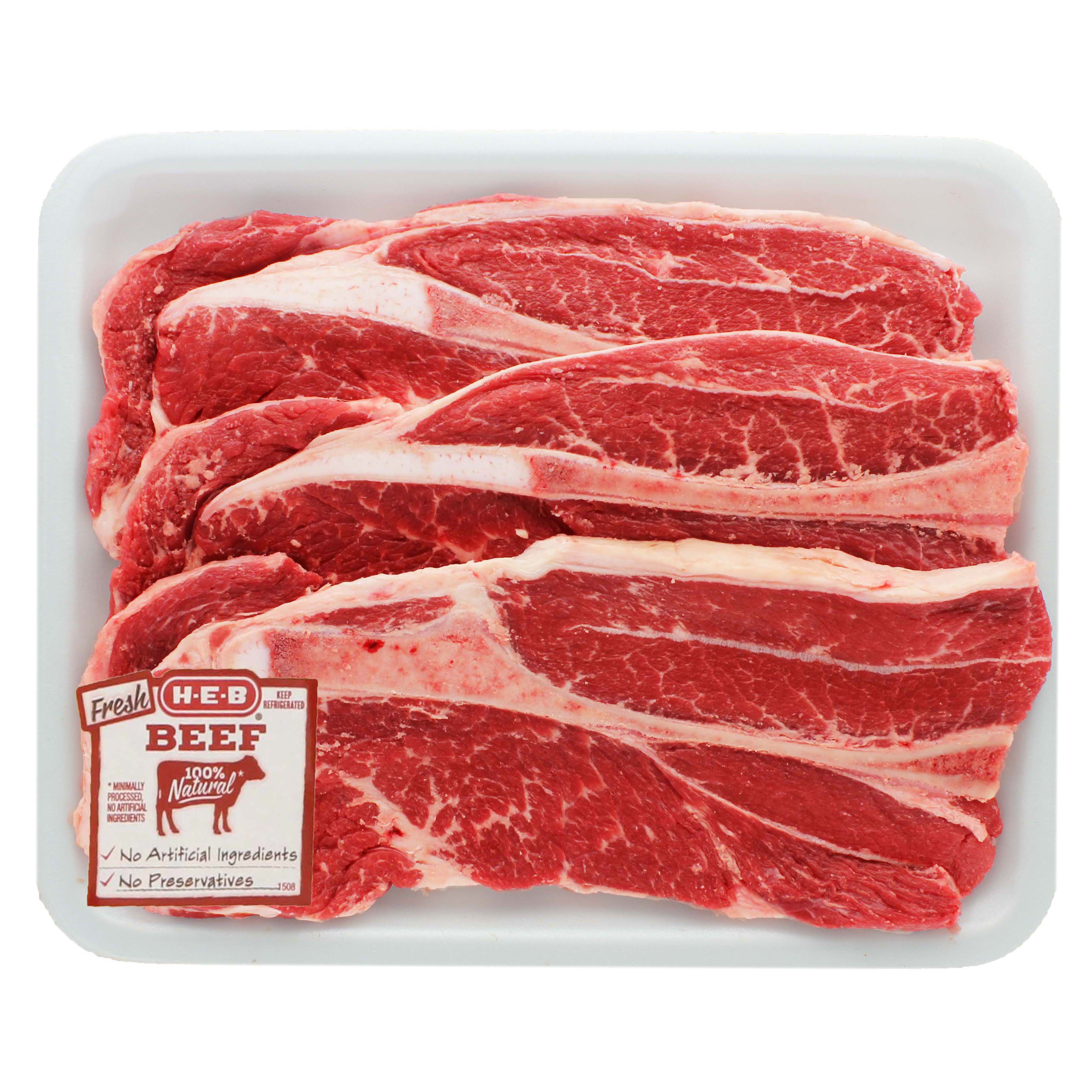 HEB Beef Shoulder Top Blade Steak BoneIn, USDA Select, 34 steaks