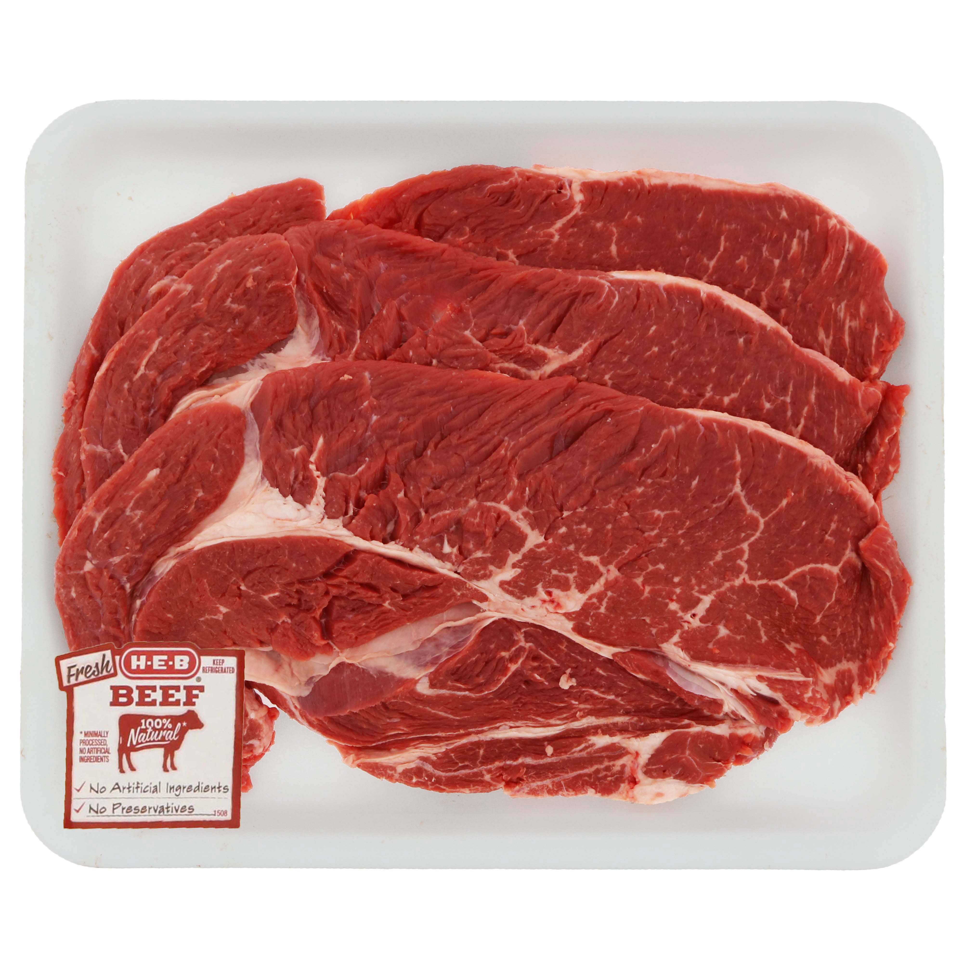 H E B Beef Chuck Steak Thin Value Pack Usda Select 3 4 Steaks Shop Beef At H E B 