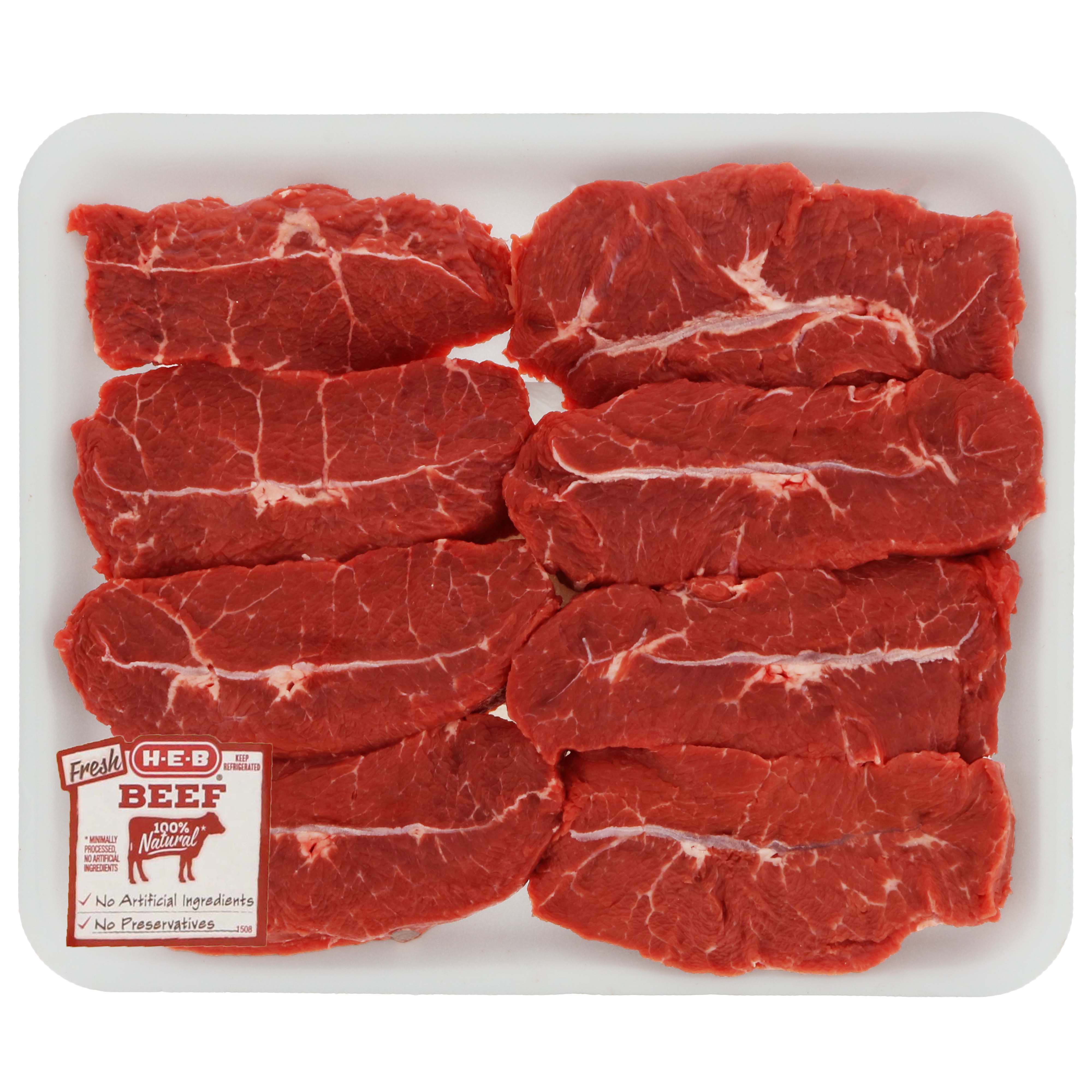 H-E-B Beef Top Blade Steak Boneless Thick Value Pack, USDA Select ...