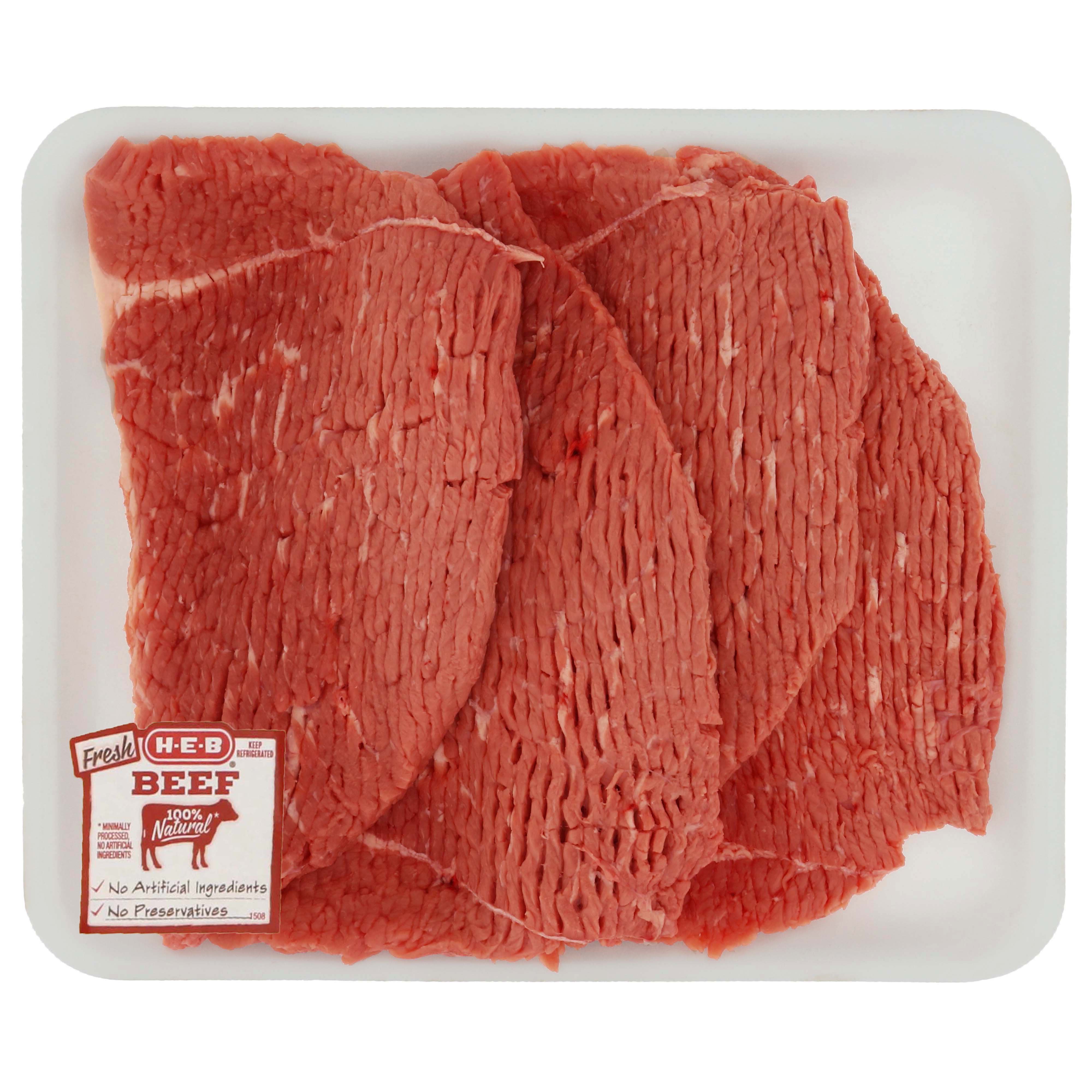 H E B Beef Bottom Round Steak Tenderized Value Pack Usda Select Shop Beef At H E B