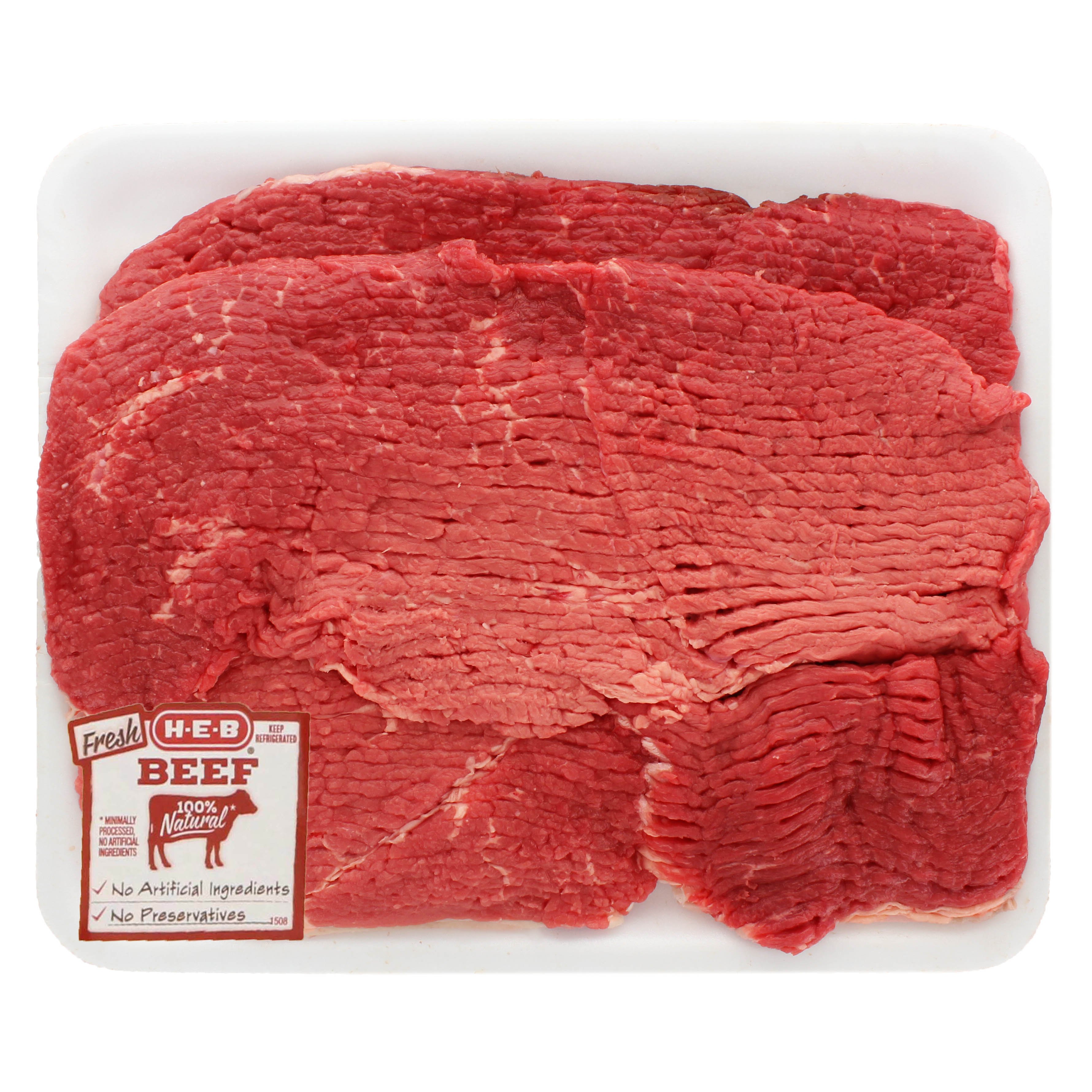 H-E-B Beef Round Steak Tenderized Value Pack, USDA Select, 2-3 Steaks ...