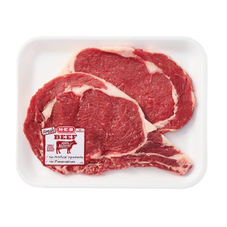 H-E-B Bone-in Beef Ribeye Steaks, Thin Cut - USDA Select | Low Prices ...