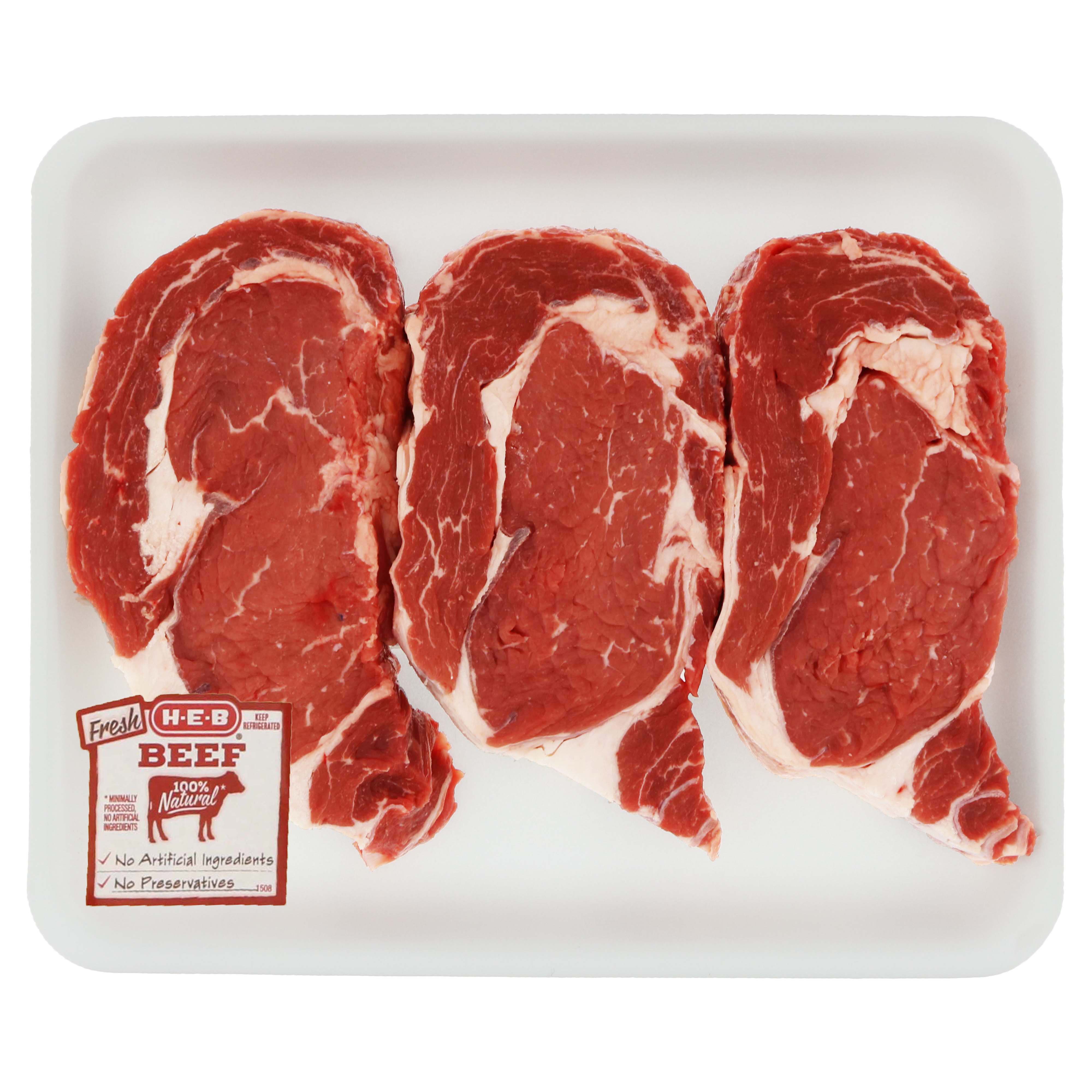 H E B Beef Ribeye Steak Value Pack Usda Select 3 4 Steaks Shop Beef At H E B 