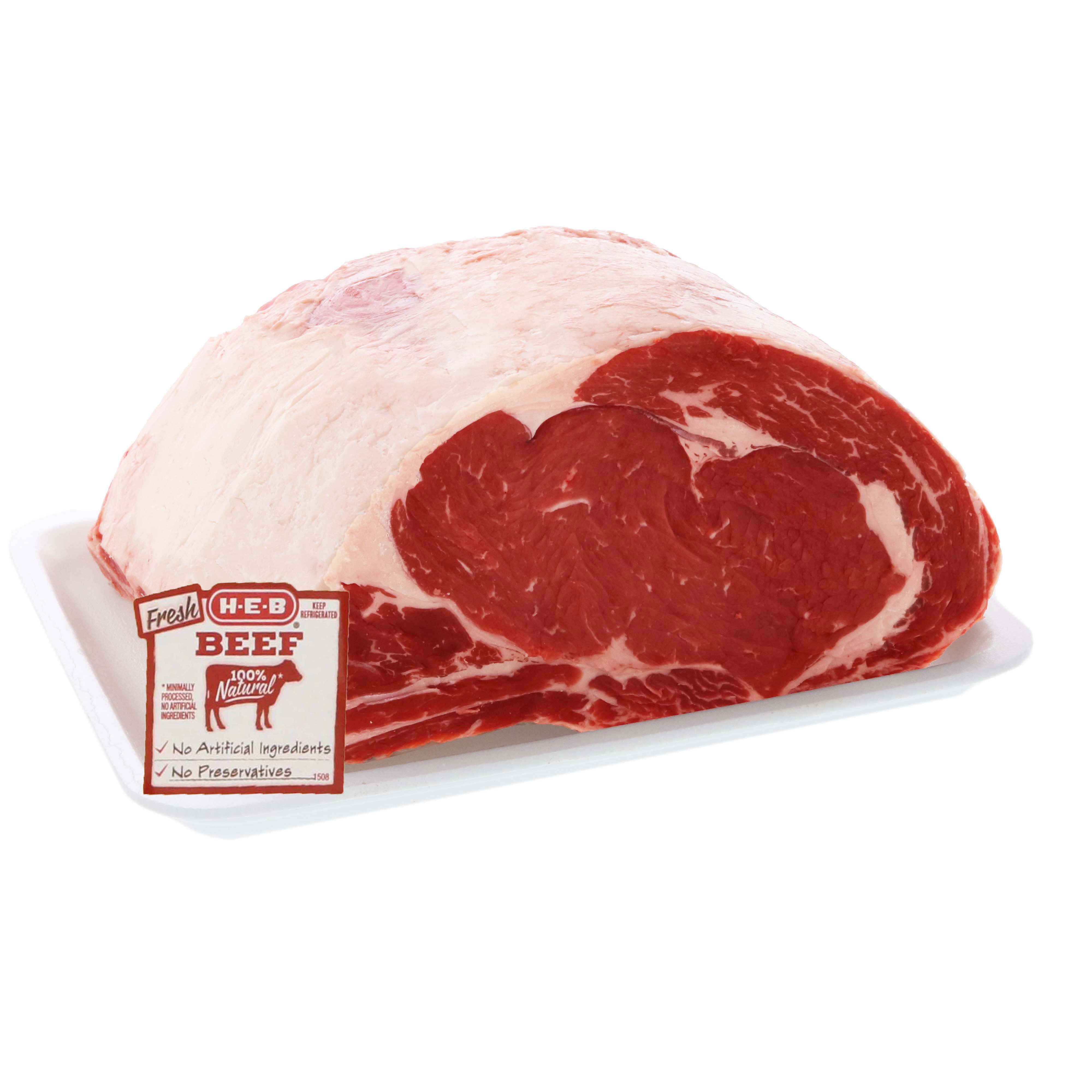 H-E-B Beef Bone-In Ribeye Roast, Small End 4-Rib, USDA Select - Shop ...