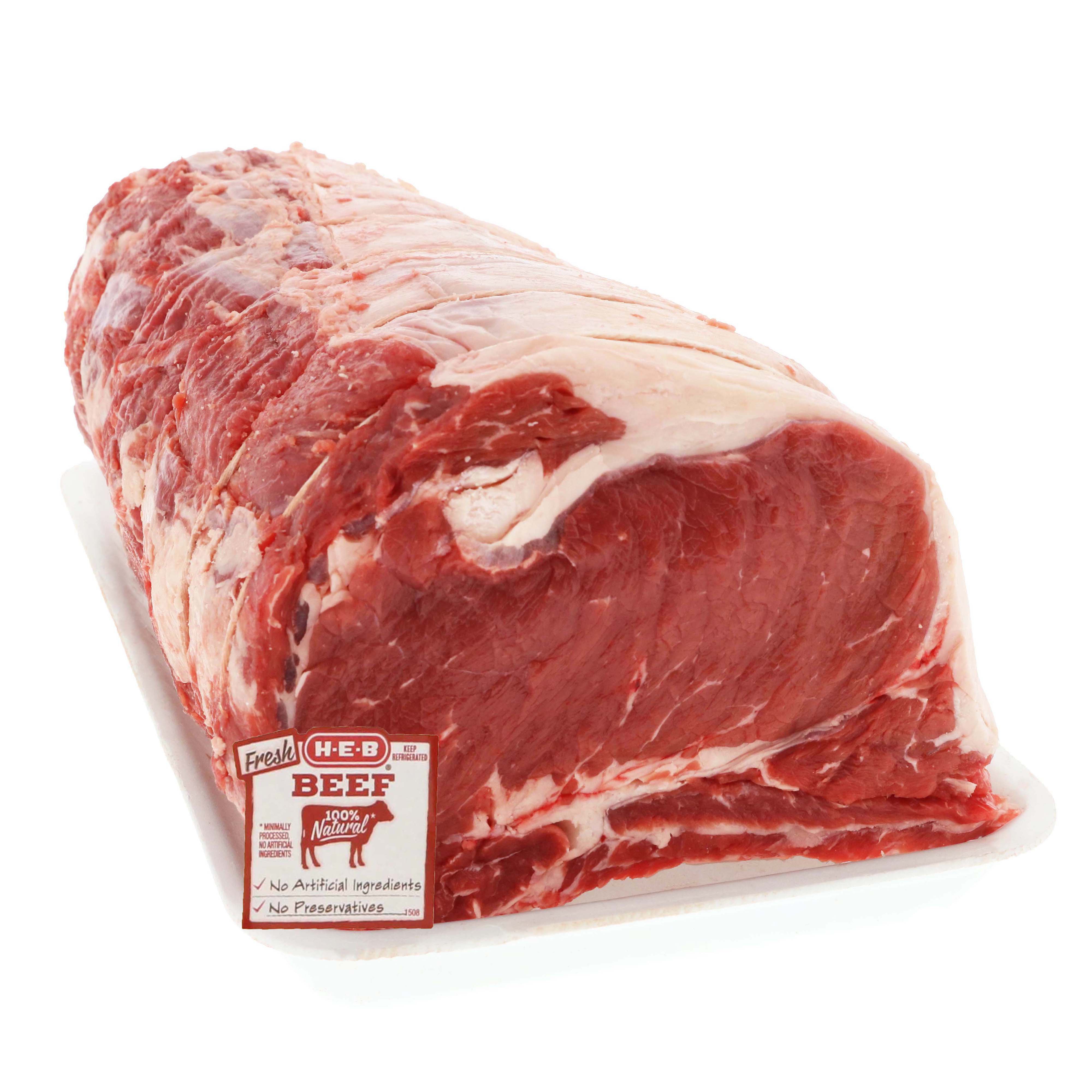 H-E-B Beef Bone-In Ribeye Roast, Whole 7-Rib, USDA Select - Shop Beef ...