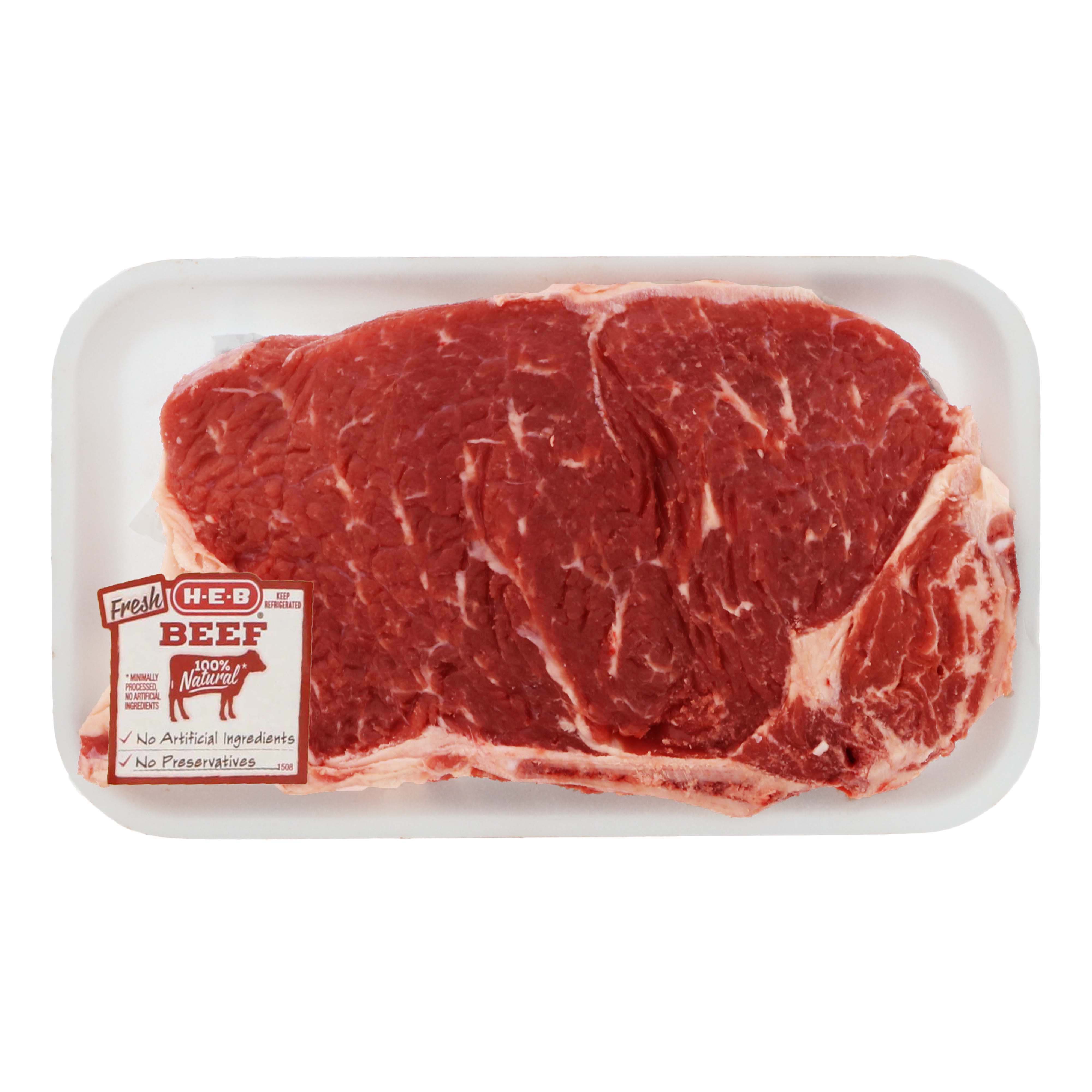 H E B Beef New York Strip Steak Bone In Usda Select Shop Beef At H E B 