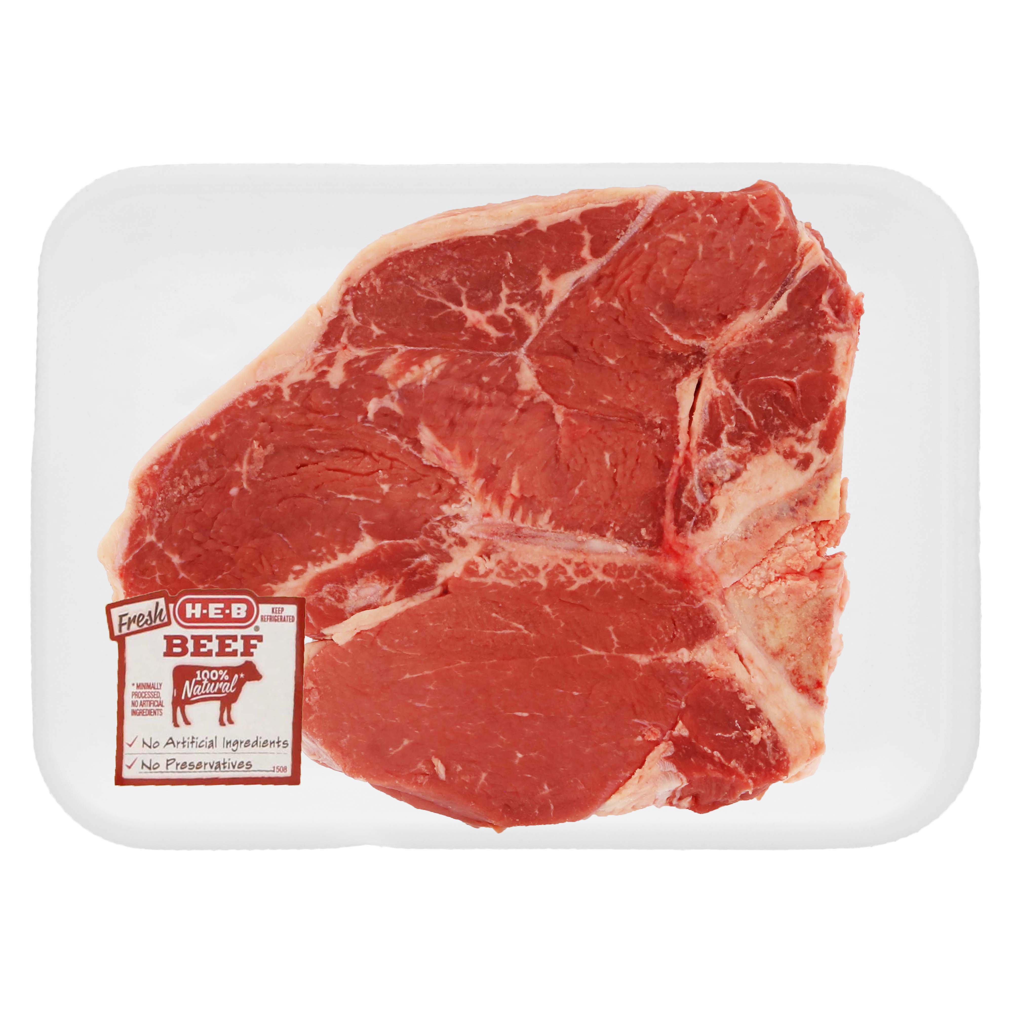 H E B Beef Porterhouse Steak Thick Value Pack Usda Select Shop Beef At H E B 