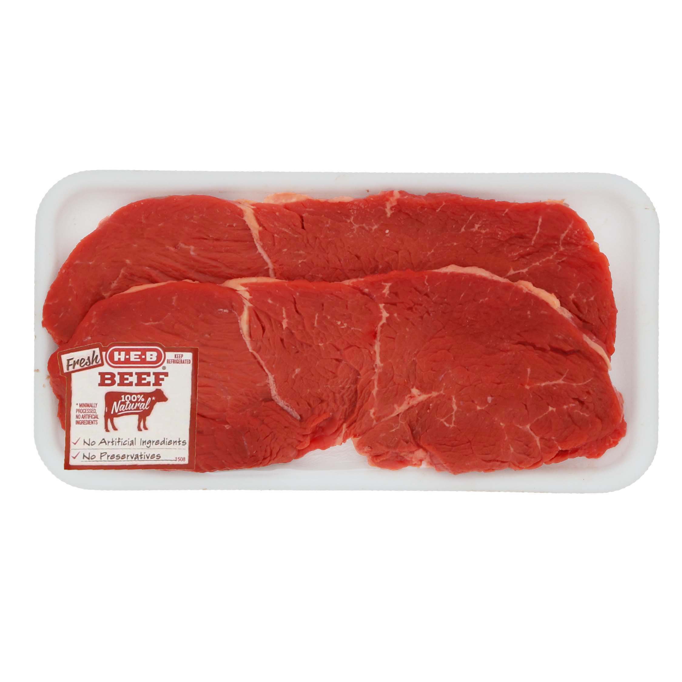 H E B Beef Top Center Cut Sirloin Steak Thin Usda Select Shop Beef At H E B