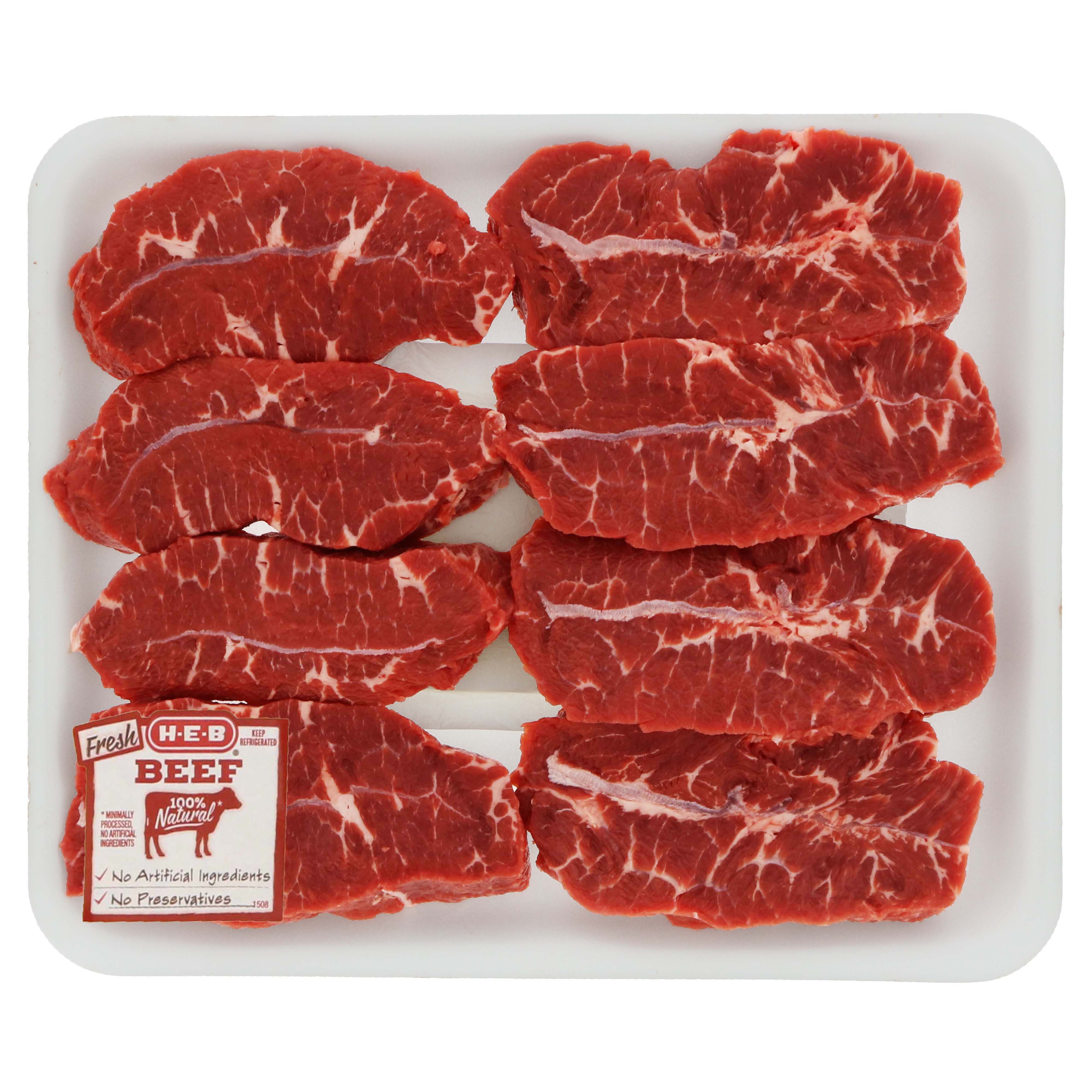 H-E-B Beef Top Blade Steak Boneless Value Pack, USDA Select - Shop Beef ...