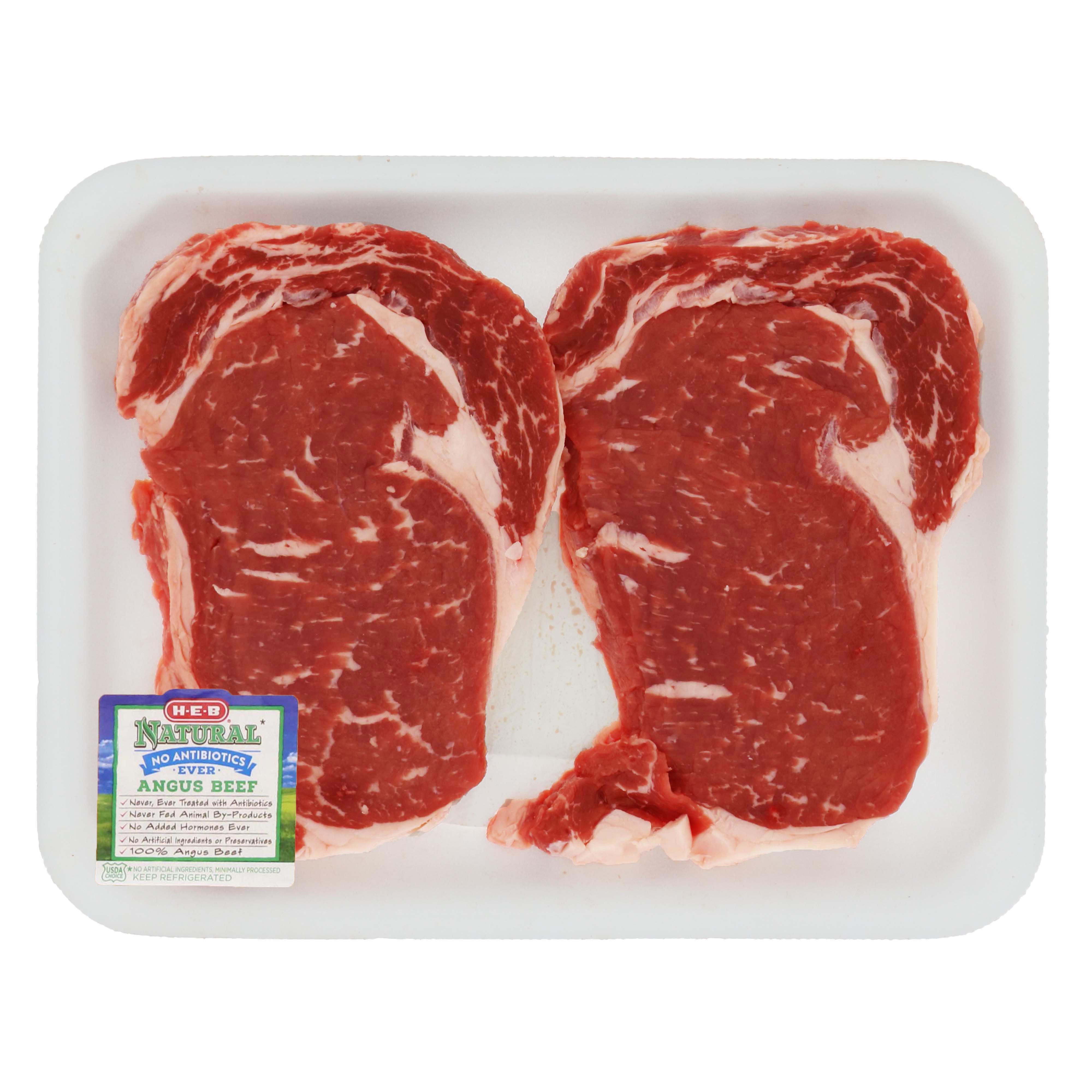 H E B Natural Beef Ribeye Steak Boneless Thin Usda Choice Shop Beef At H E B 