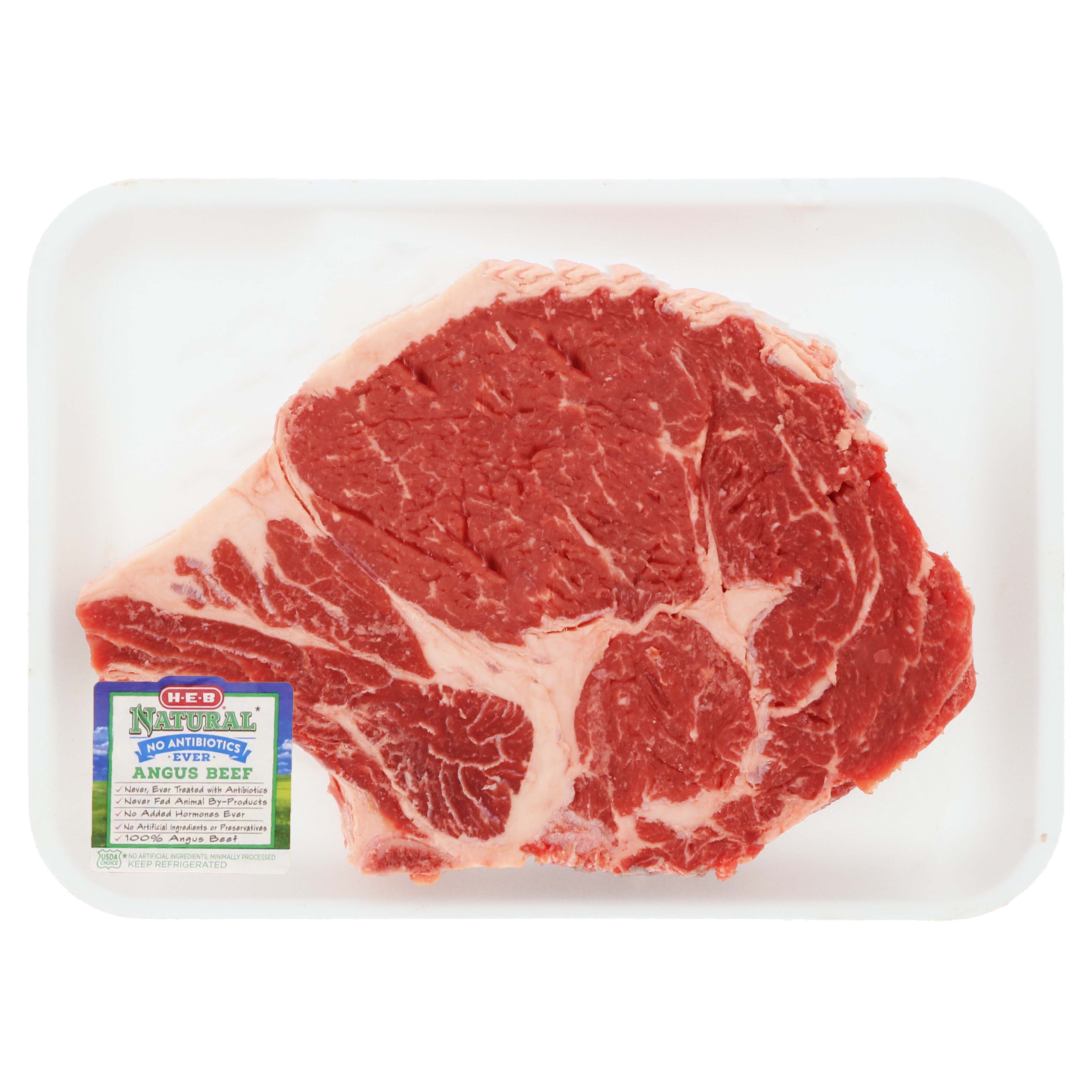 HEB Natural Beef Ribeye Steak BoneIn, USDA Choice Shop Beef at HEB