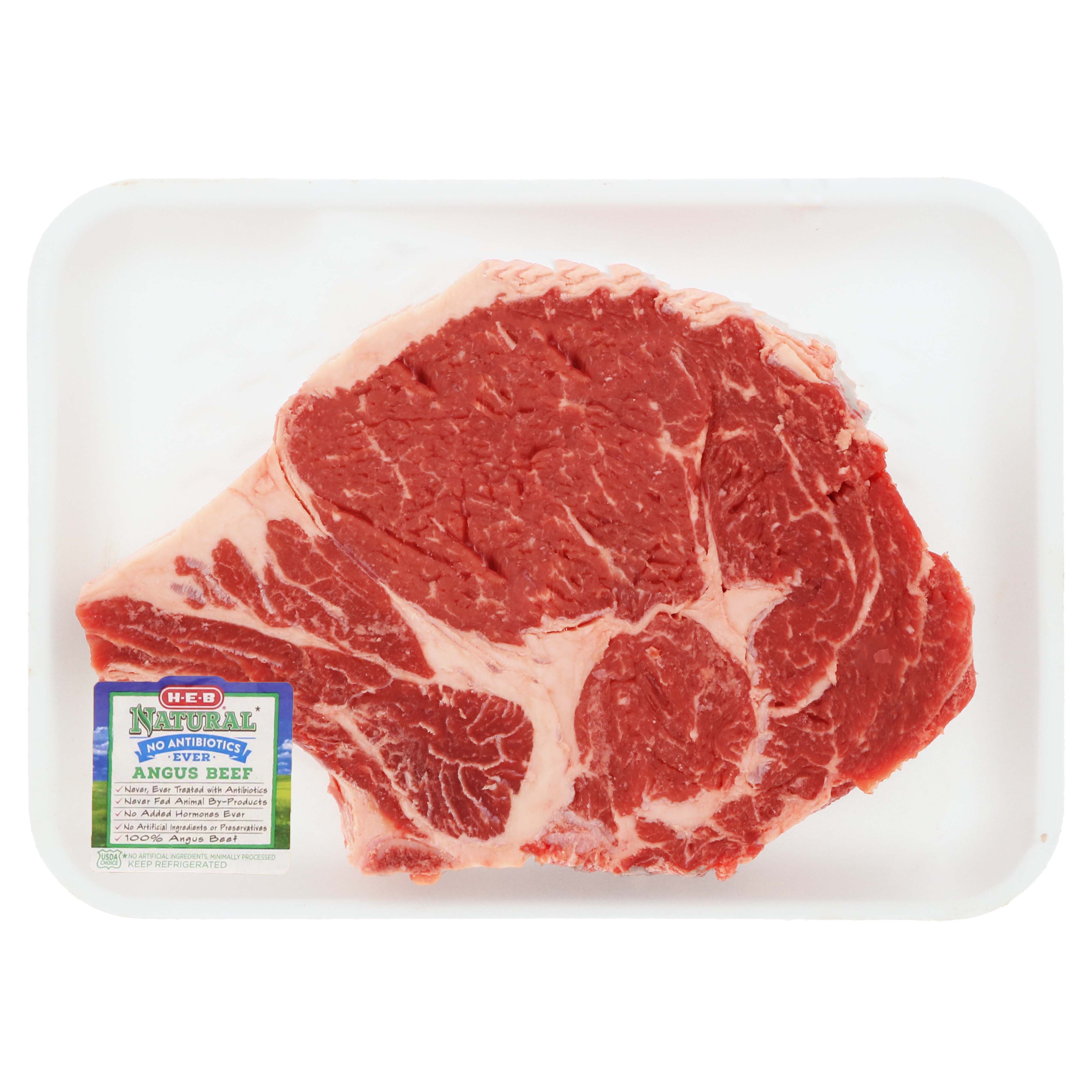 H-E-B Natural Beef Ribeye Steak Bone-In, USDA Choice - Shop Beef At H-E-B