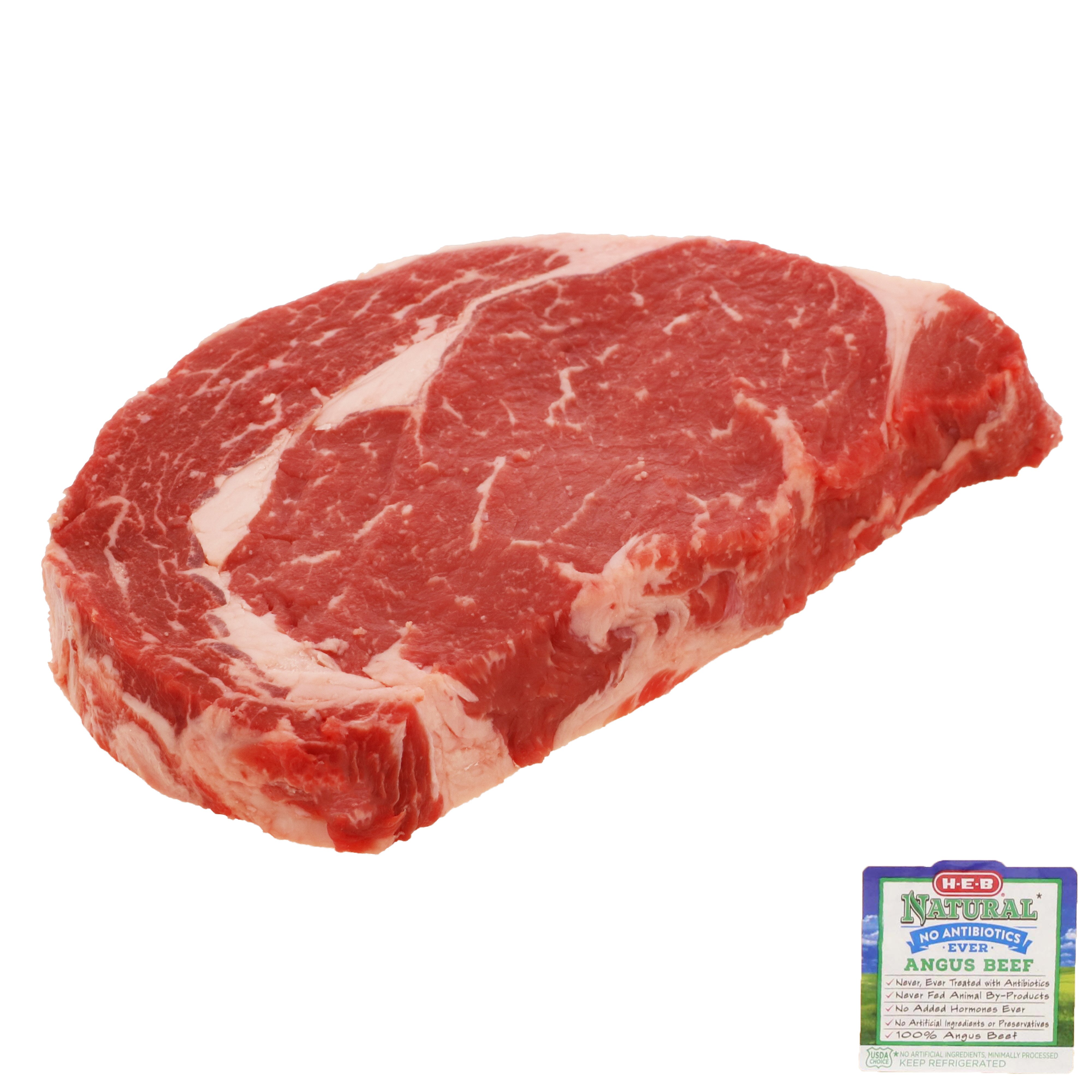 HEB Natural Beef Ribeye Steak Boneless, USDA Choice Shop Beef at HEB