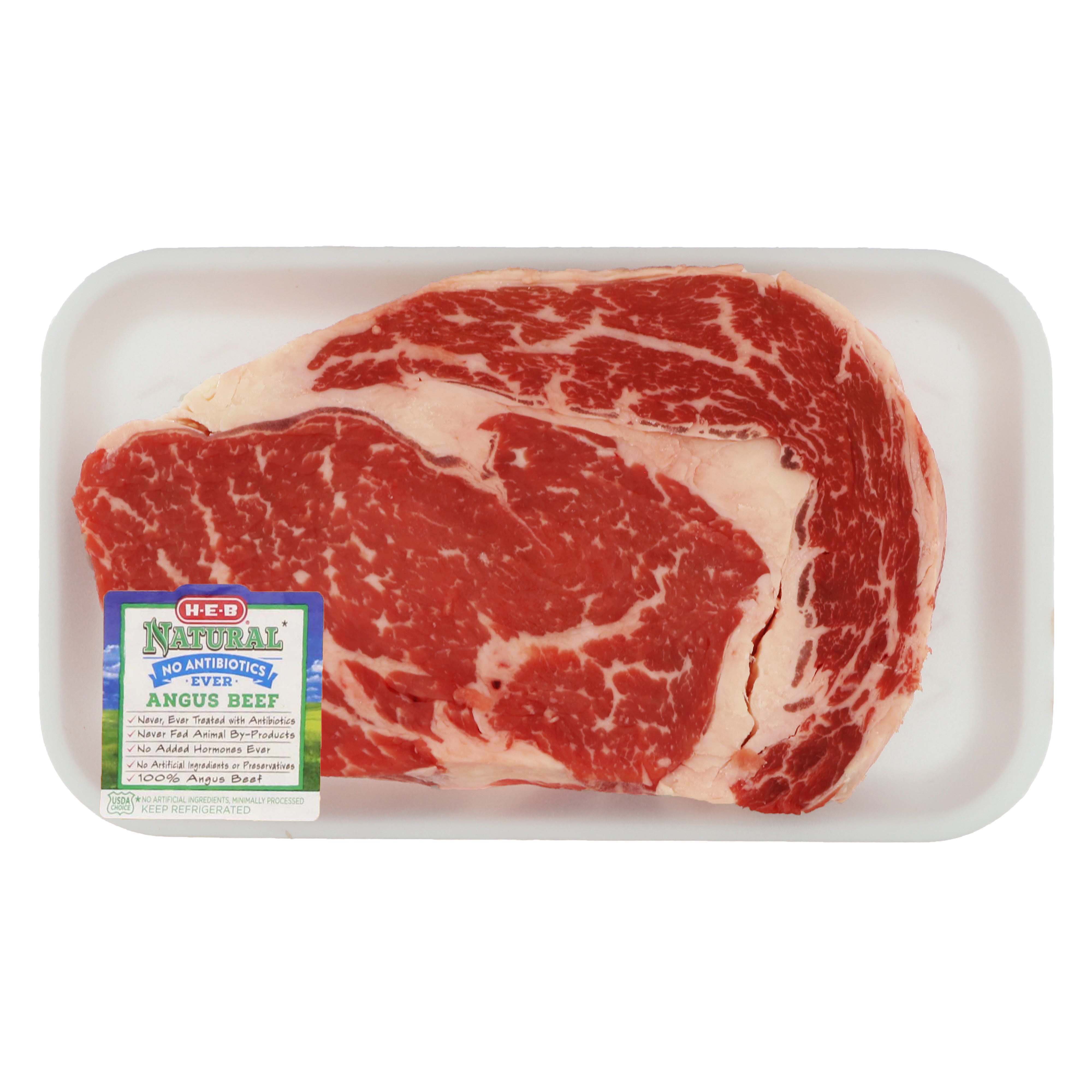 H E B Natural Beef Ribeye Steak Boneless Usda Choice Shop Beef At H E B 