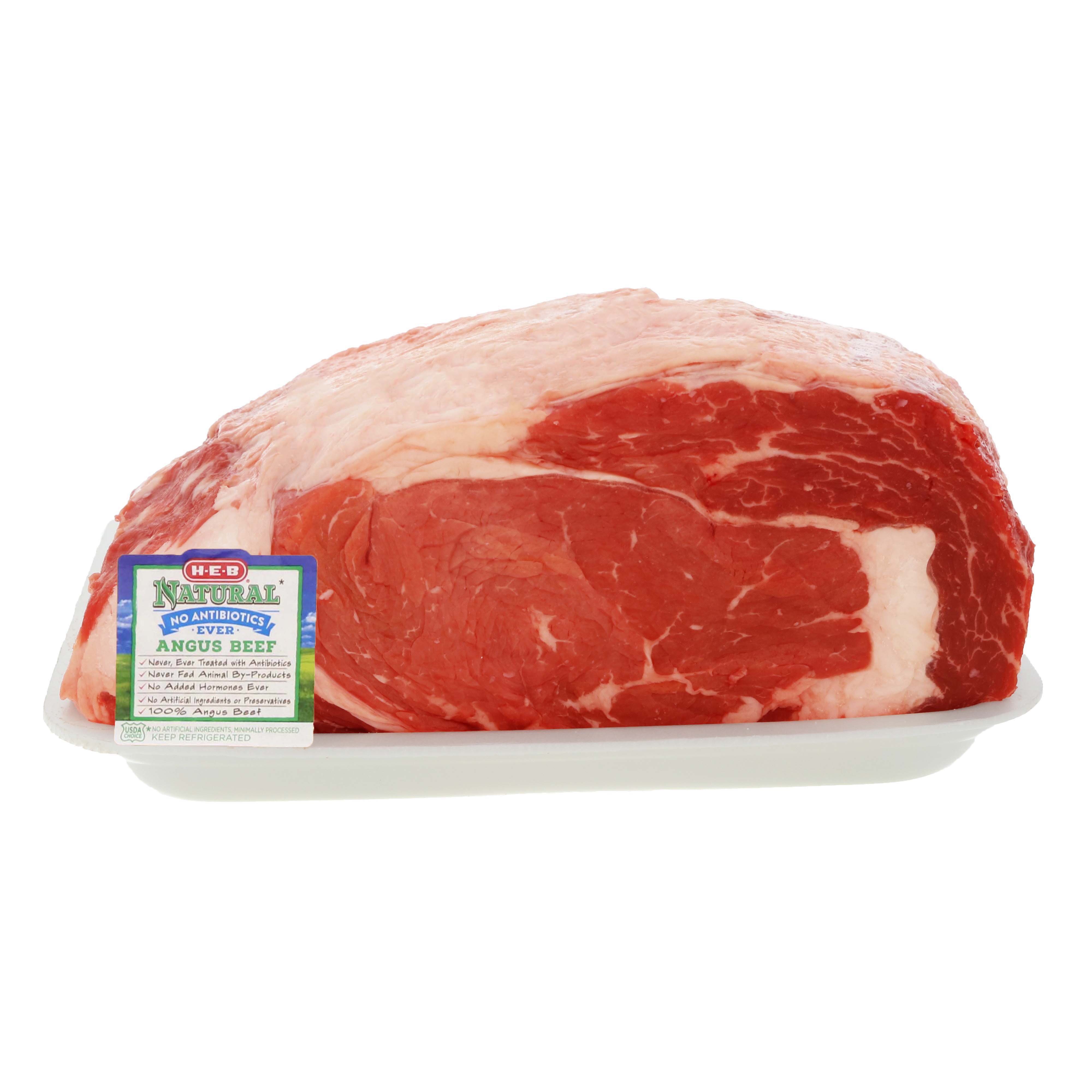 H E B Natural Beef Ribeye Roast Large End Boneless Usda Choice Shop