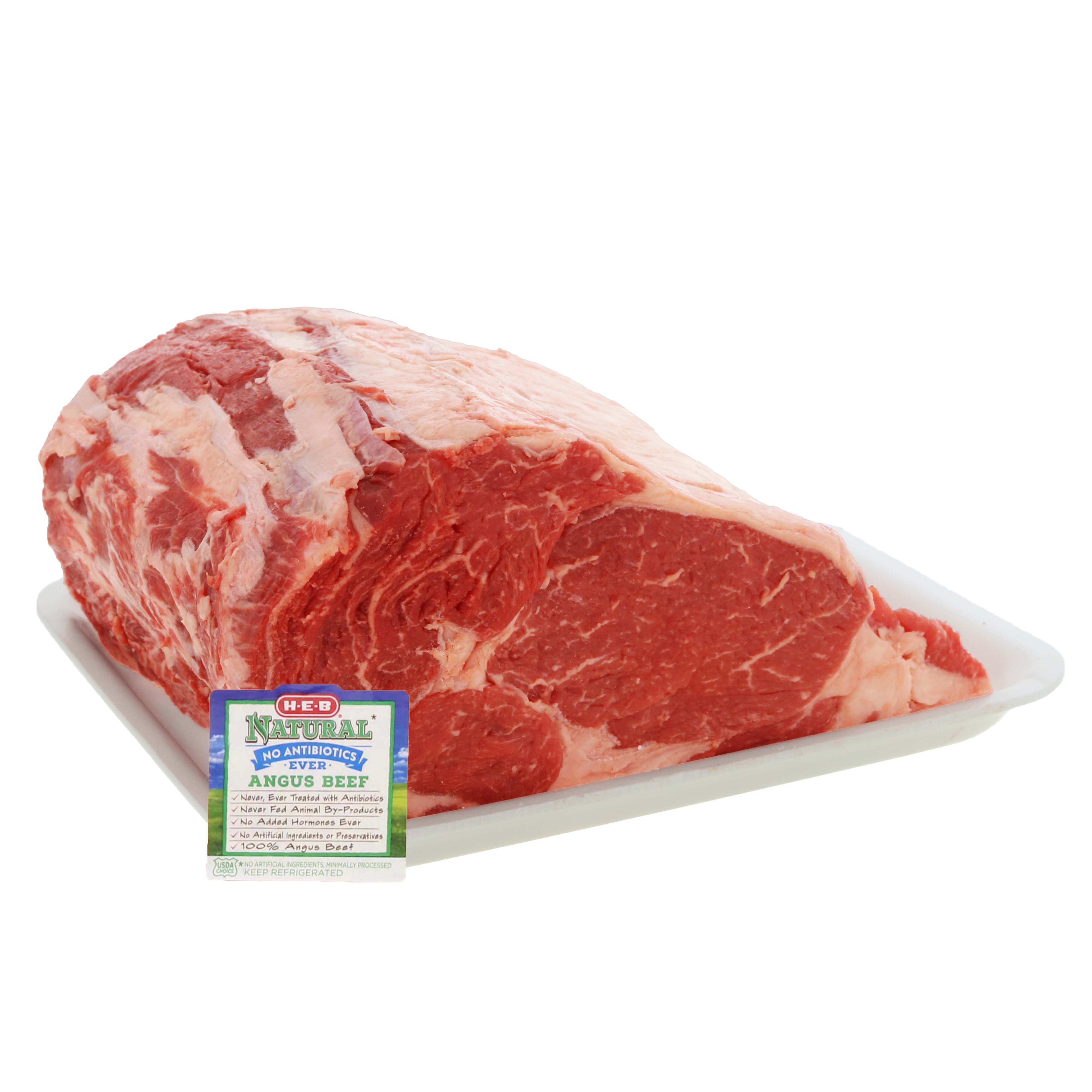 HEB Natural Beef Ribeye Roast Small End Boneless, USDA Choice Shop Beef at HEB