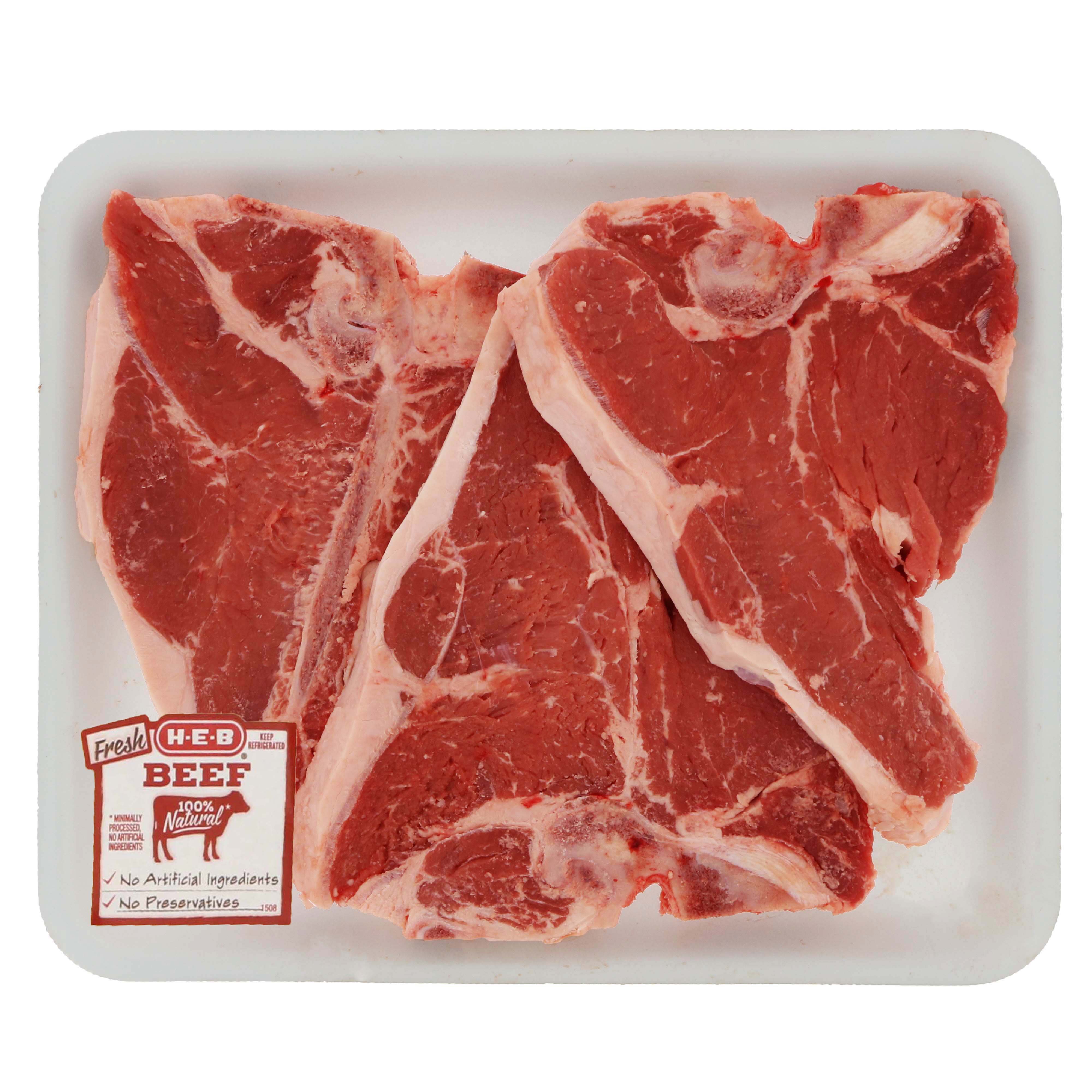 H-E-B Beef Porterhouse Steak Value Pack, USDA Select - Shop Beef At H-E-B