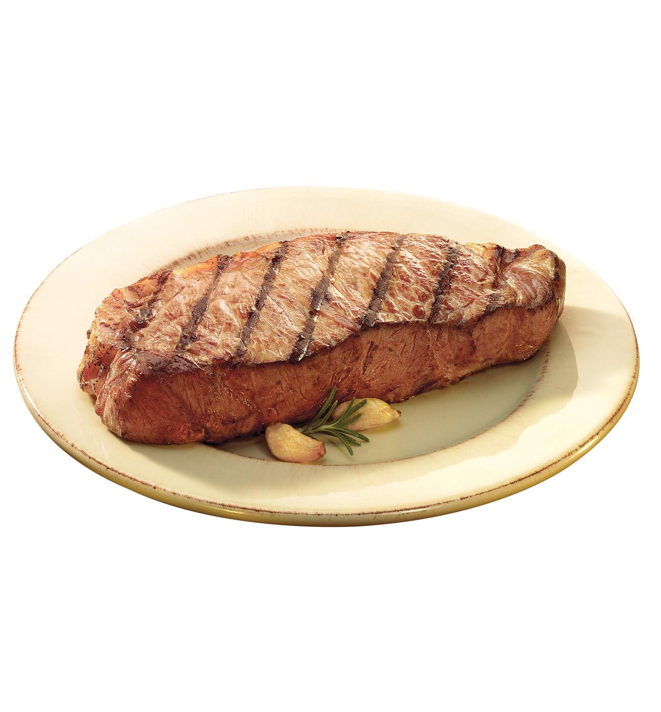 H-E-B Natural Beef New York Strip Steak Boneless, USDA Choice; image 2 of 2