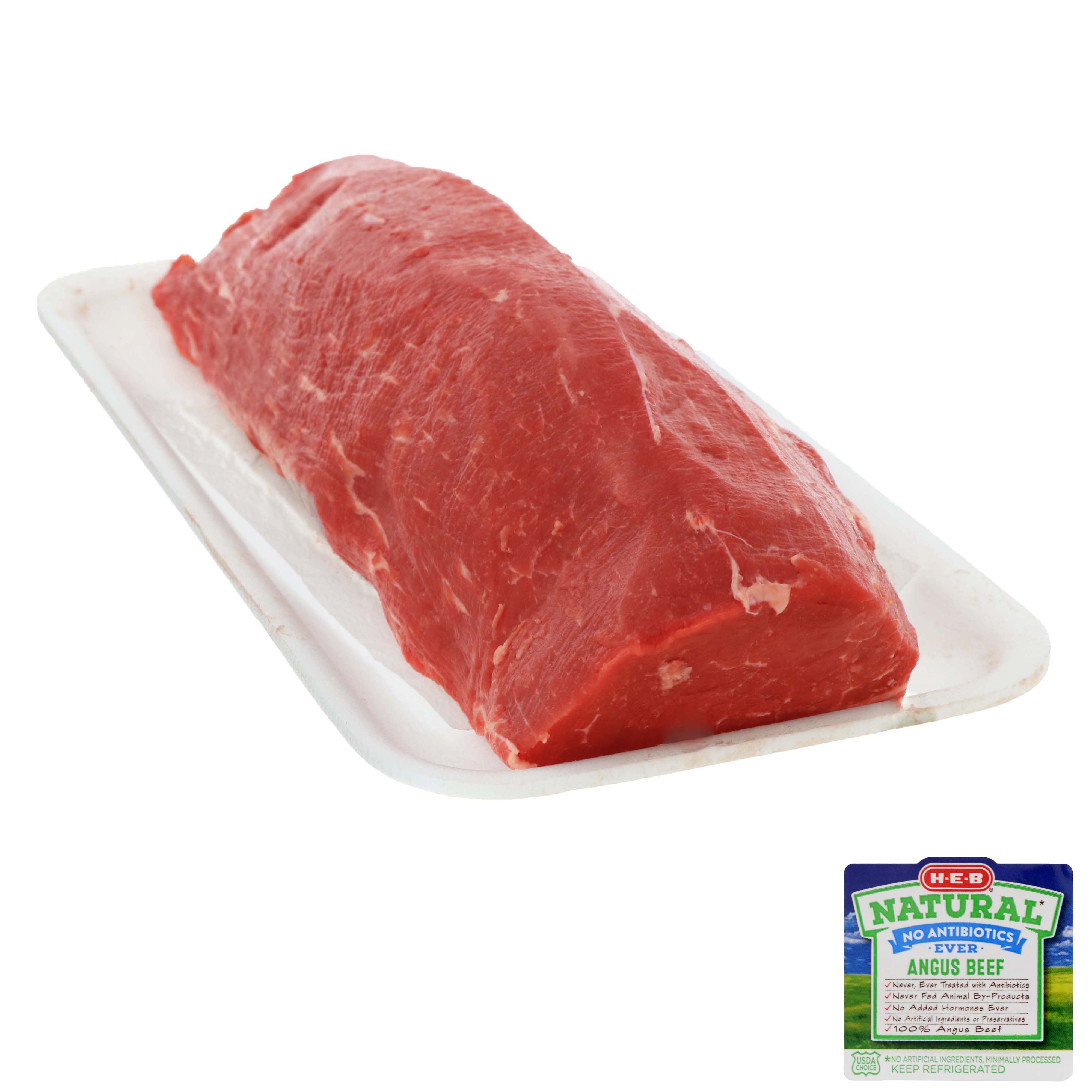 HEB Natural Angus Beef Tenderloin Roast, Boneless Shop Beef at HEB