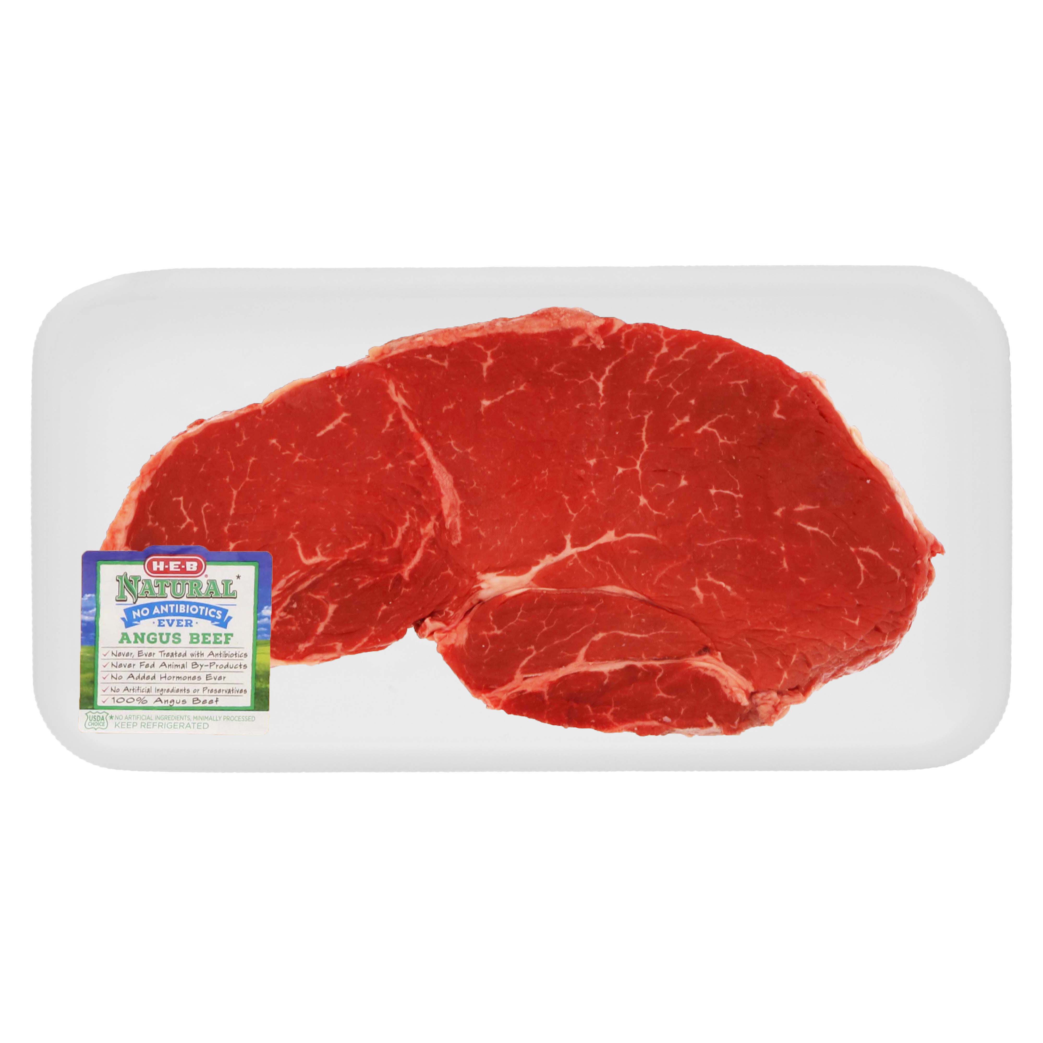 H-E-B Natural Beef Center Cut Sirloin Steak Thick, USDA Choice - Shop ...