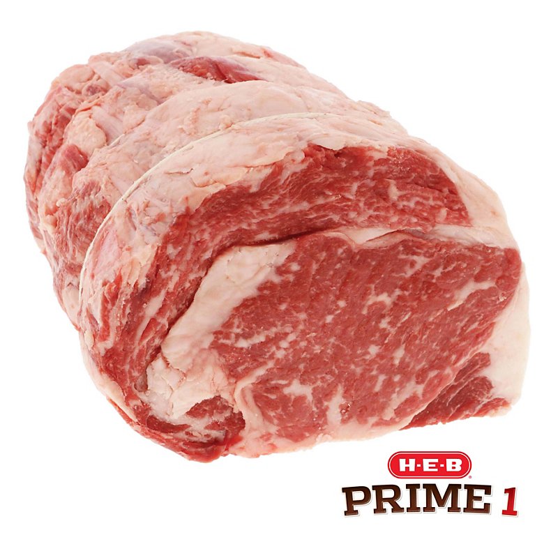 H E B Prime 1 Beef Ribeye Roast Large End Boneless Usda Prime Shop