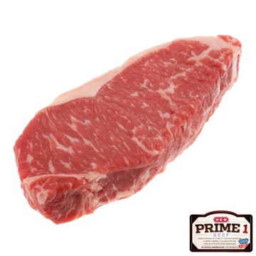H-E-B Prime 1 Beef Boneless New York Strip Steak, Avg. 0.75 lb