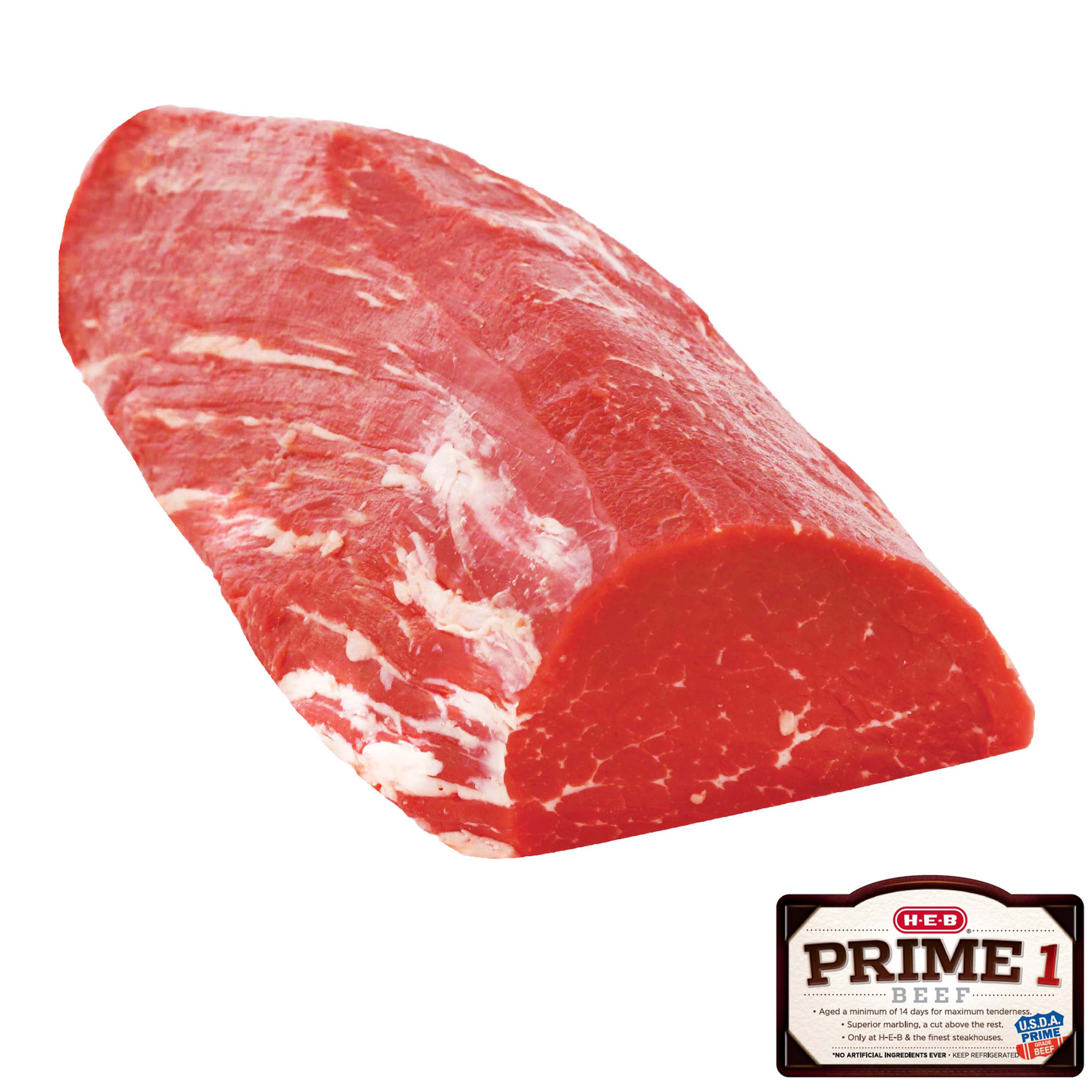 H-E-B Prime 1 Beef Boneless Tenderloin Roast