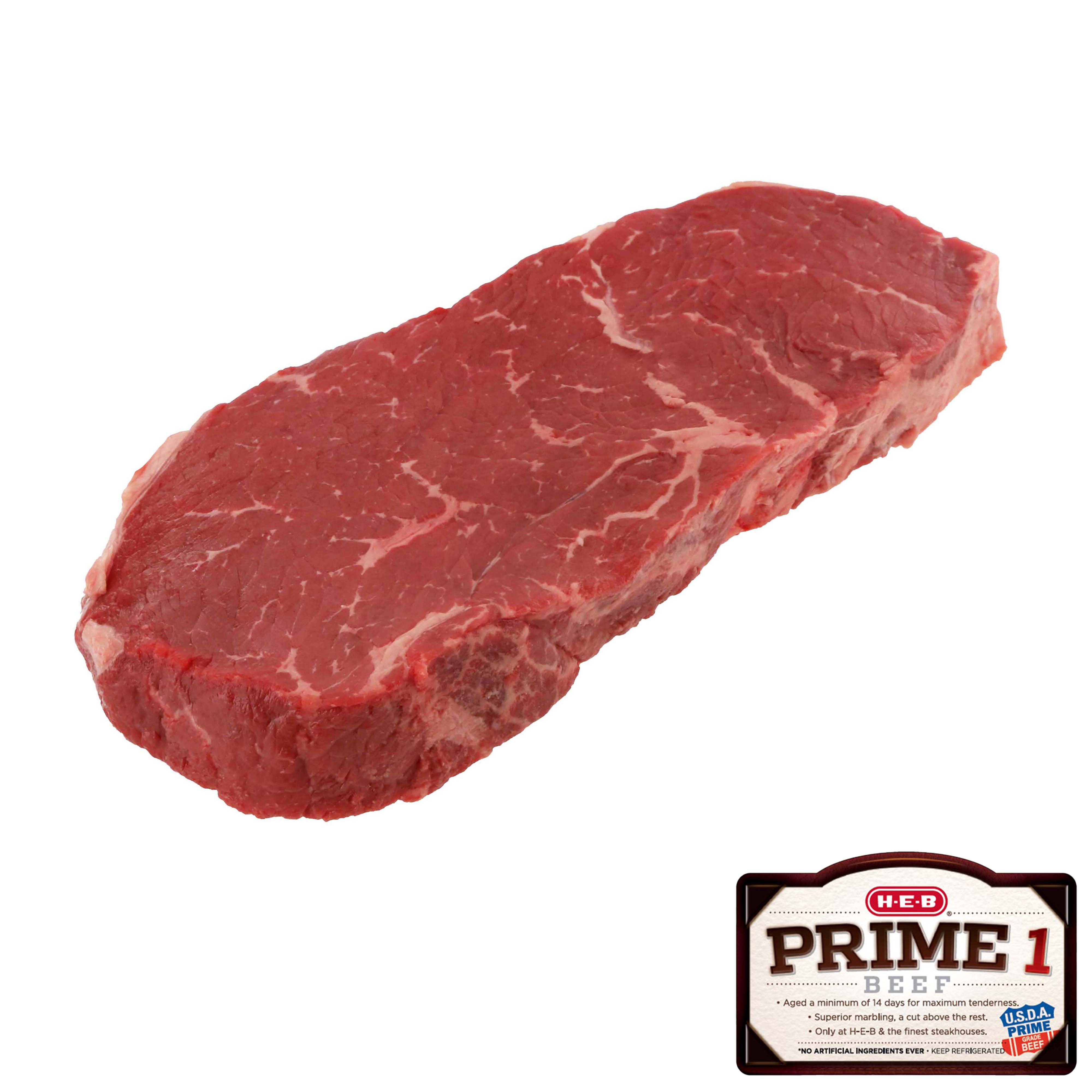 H E B Prime 1 Beef Boneless Center Cut Top Sirloin Steak Shop Beef At H E B