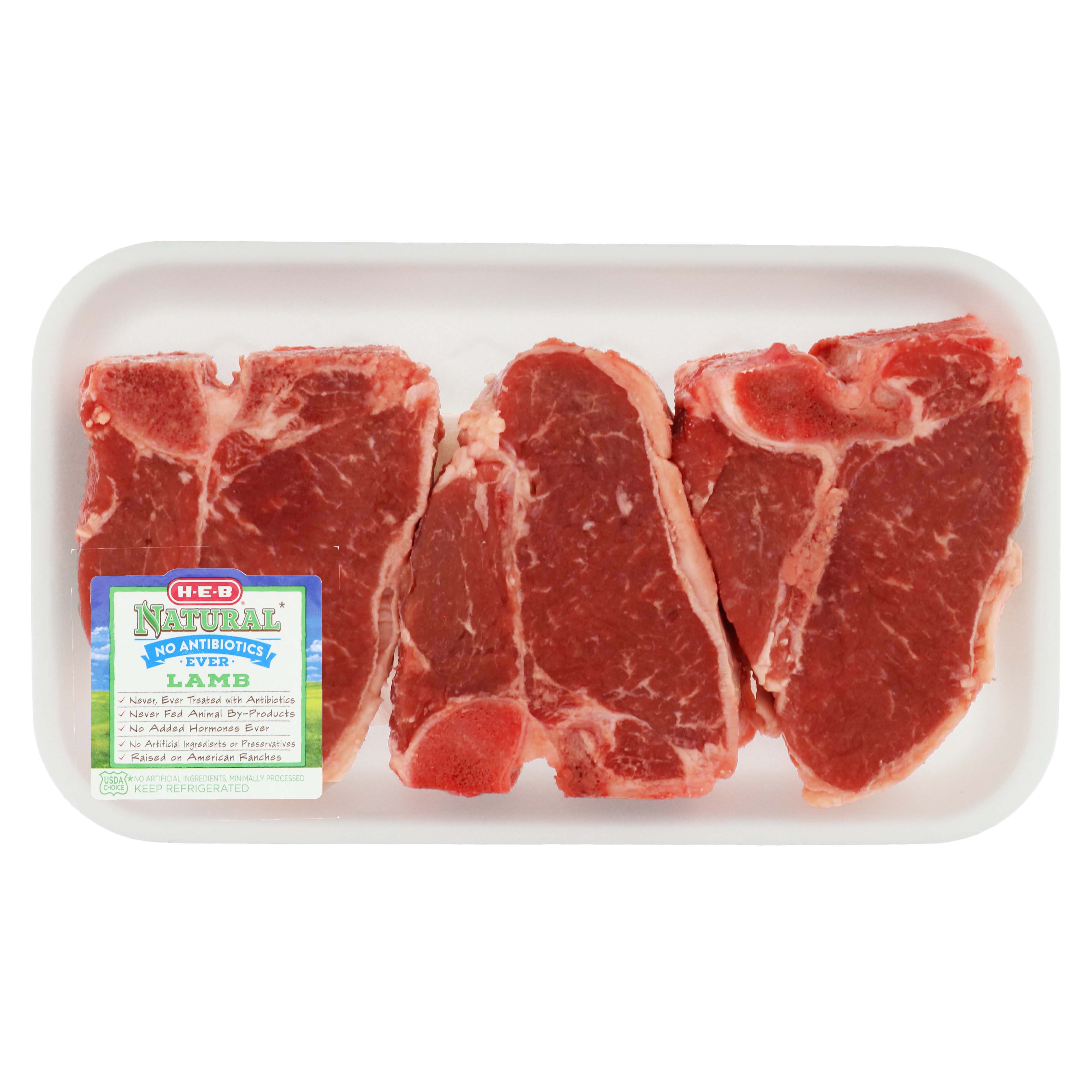 H-E-B Natural Bone-In Lamb Loin Chops - Shop Lamb & goat at H-E-B