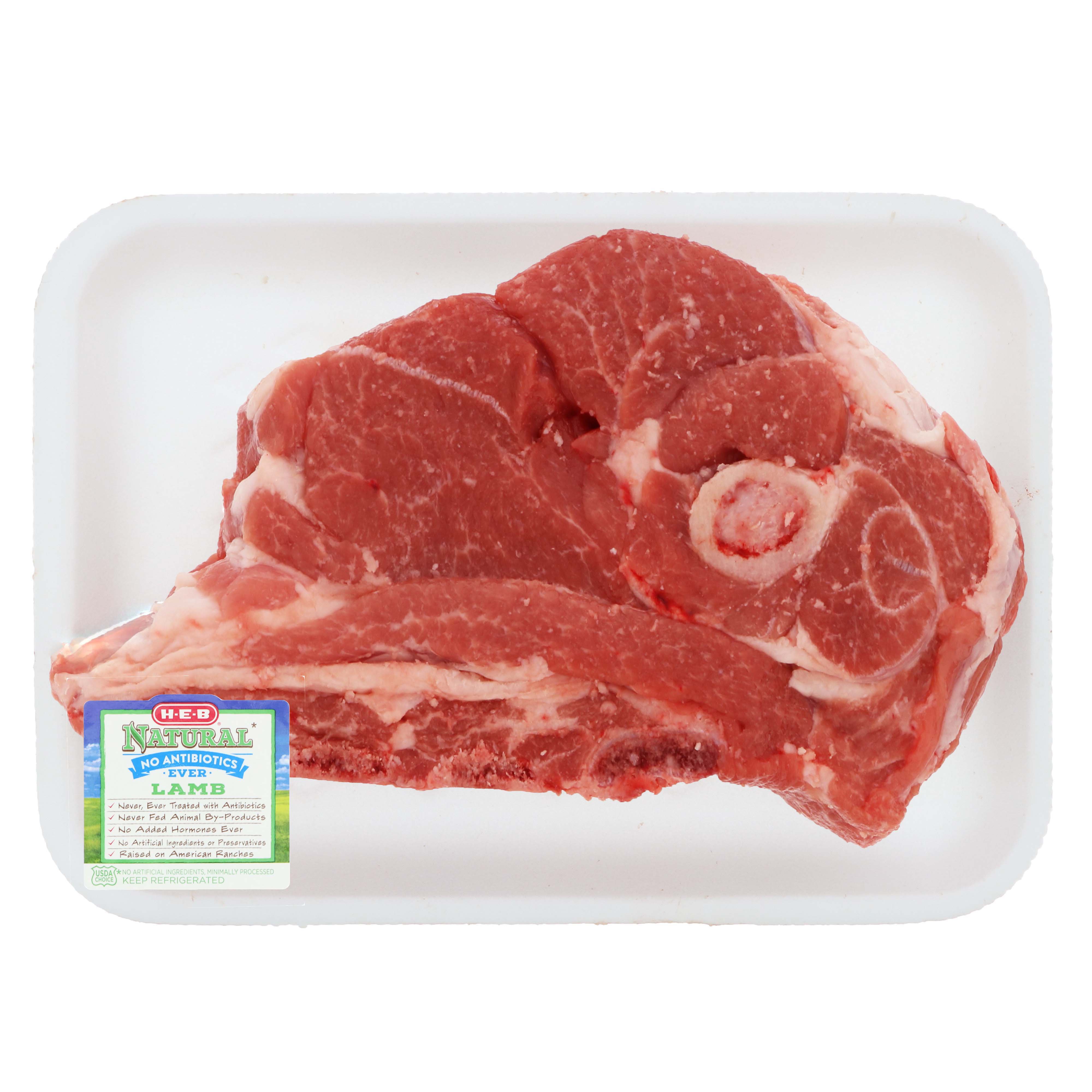 H E B Natural Lamb Shoulder Arm Chops Bone In Shop Lamb Goat At H E B