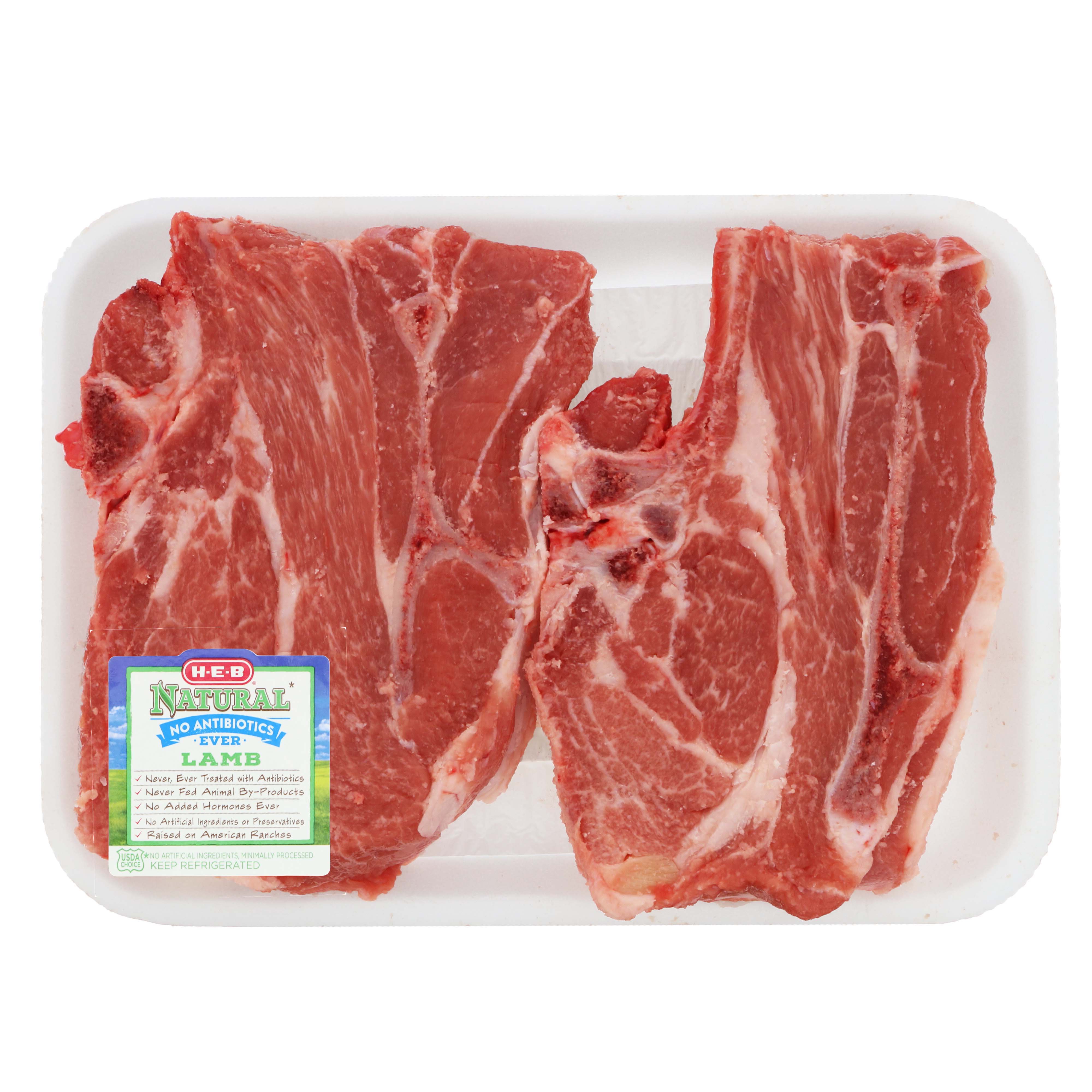 HEB Natural Lamb Shoulder Blade Chops BoneIn Shop Lamb & goat at HEB