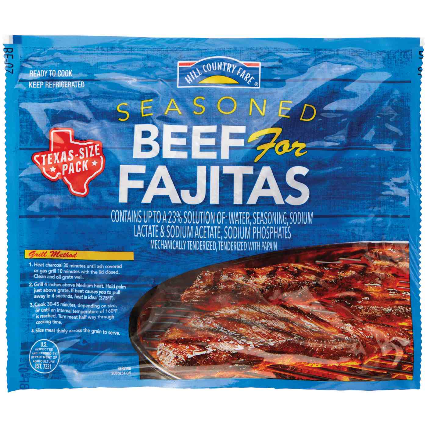 Hill Country Fare Seasoned Beef for Fajitas - Texas-Size Pack; image 1 of 2