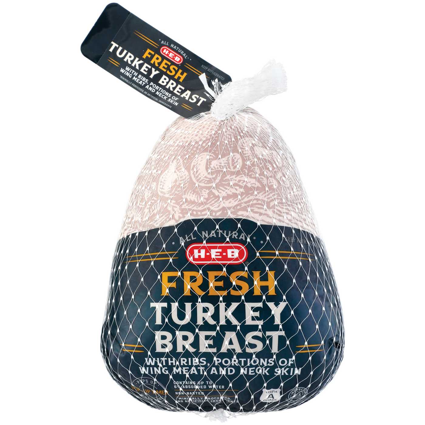 H-E-B Fresh All Natural Turkey Breast; image 1 of 2