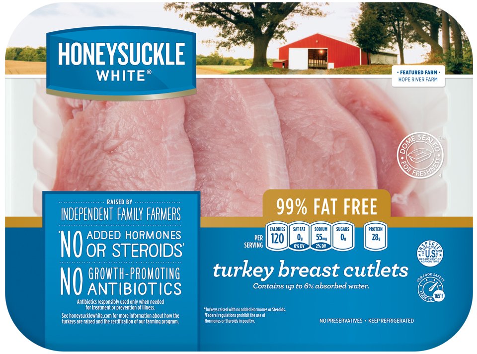 Honeysuckle White Turkey Breast Cutlets Shop Turkey at HEB