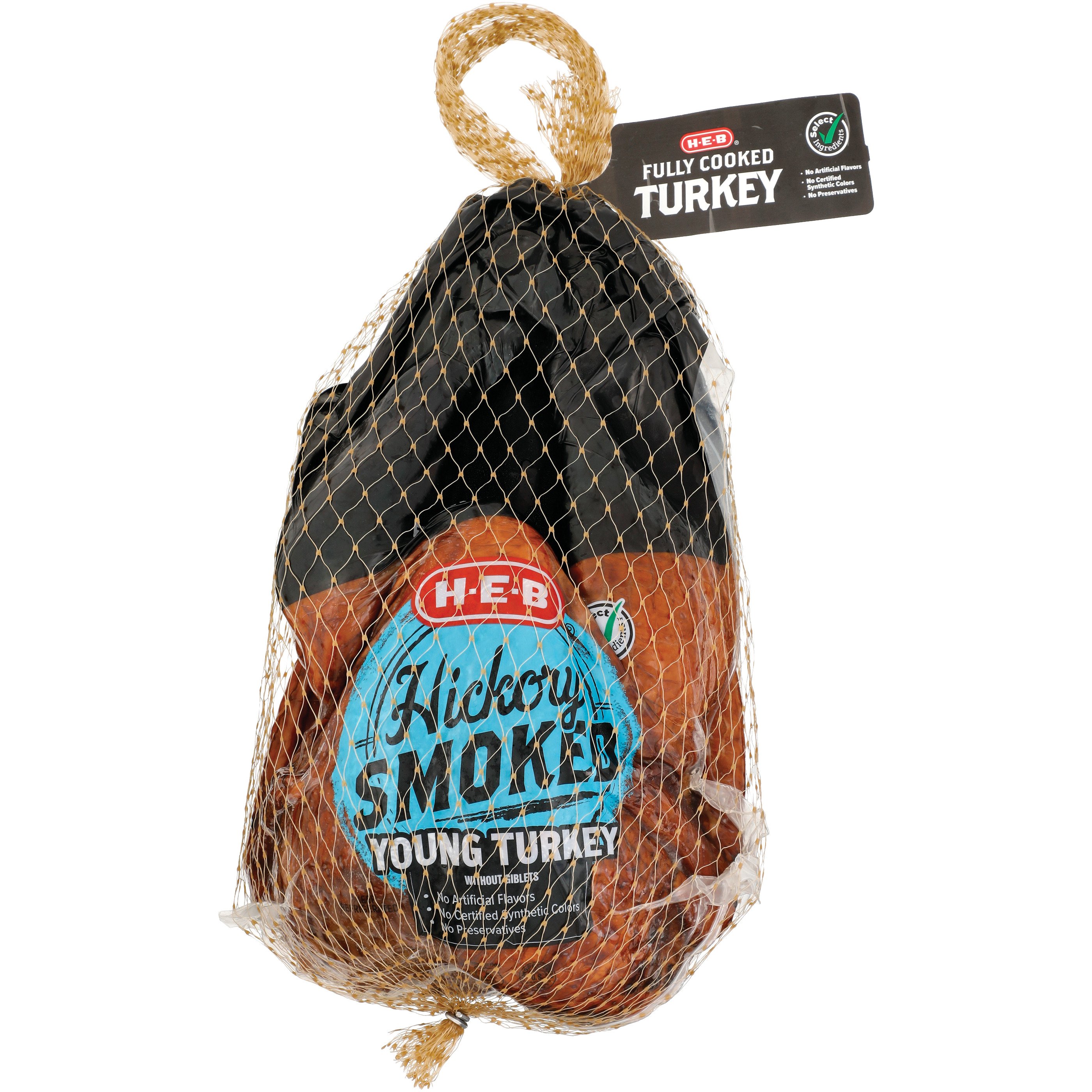 HEB Fully Cooked HickorySmoked Whole Young Turkey Shop Turkey at HEB