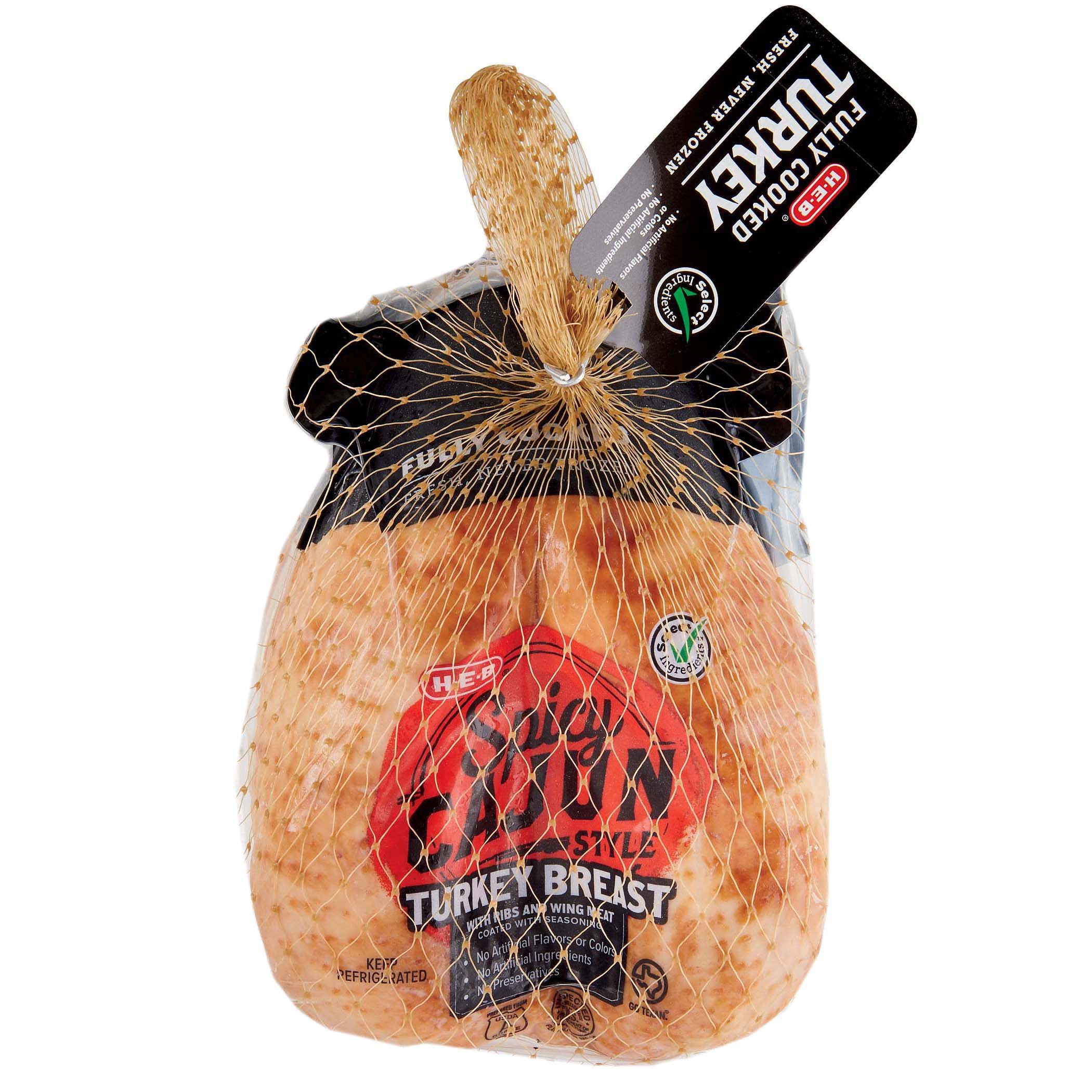HEB Select Ingredients Spicy Cajun Style Turkey Breast Shop Turkey