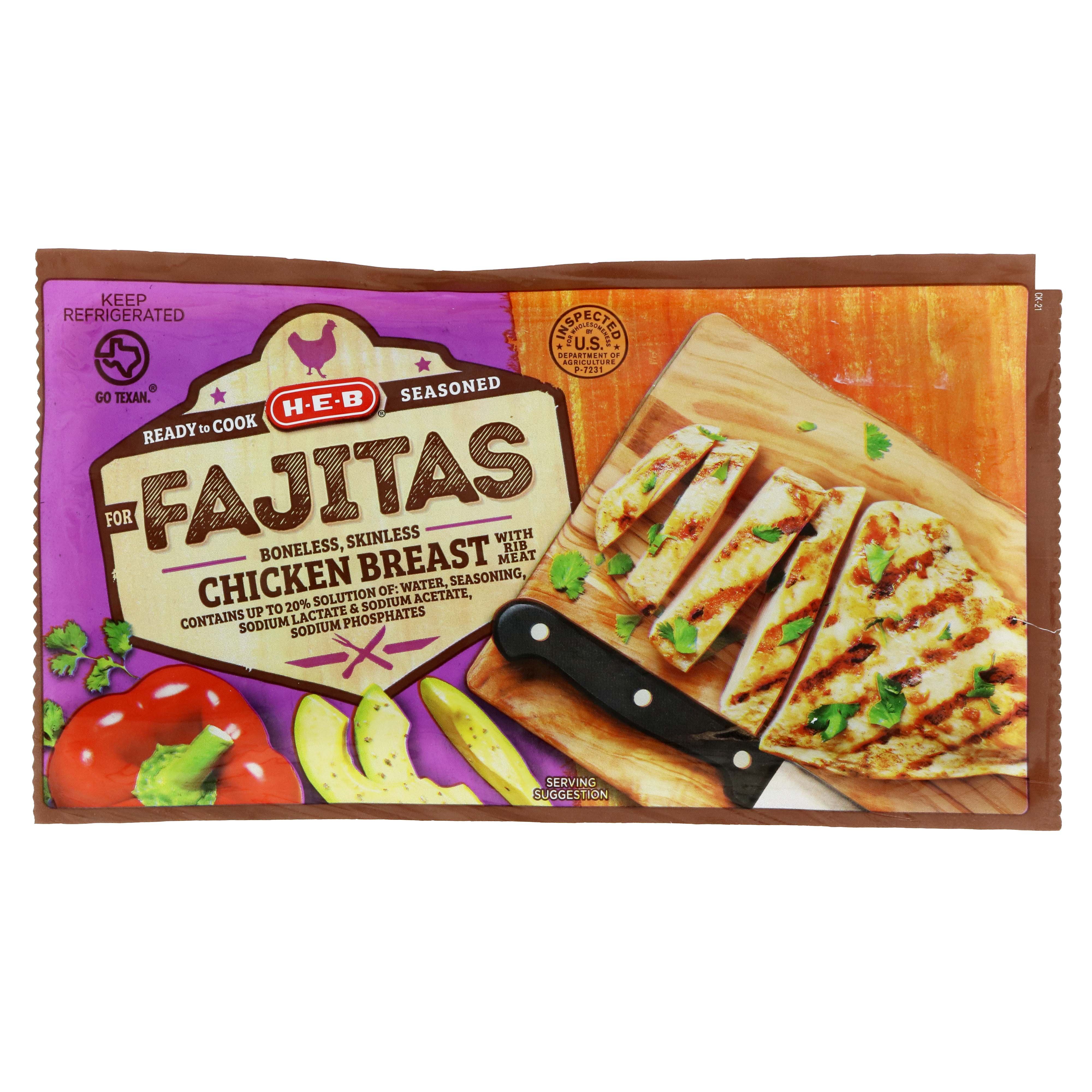 H-E-B Seasoned Chicken Breast Fajitas - Shop Chicken At H-E-B