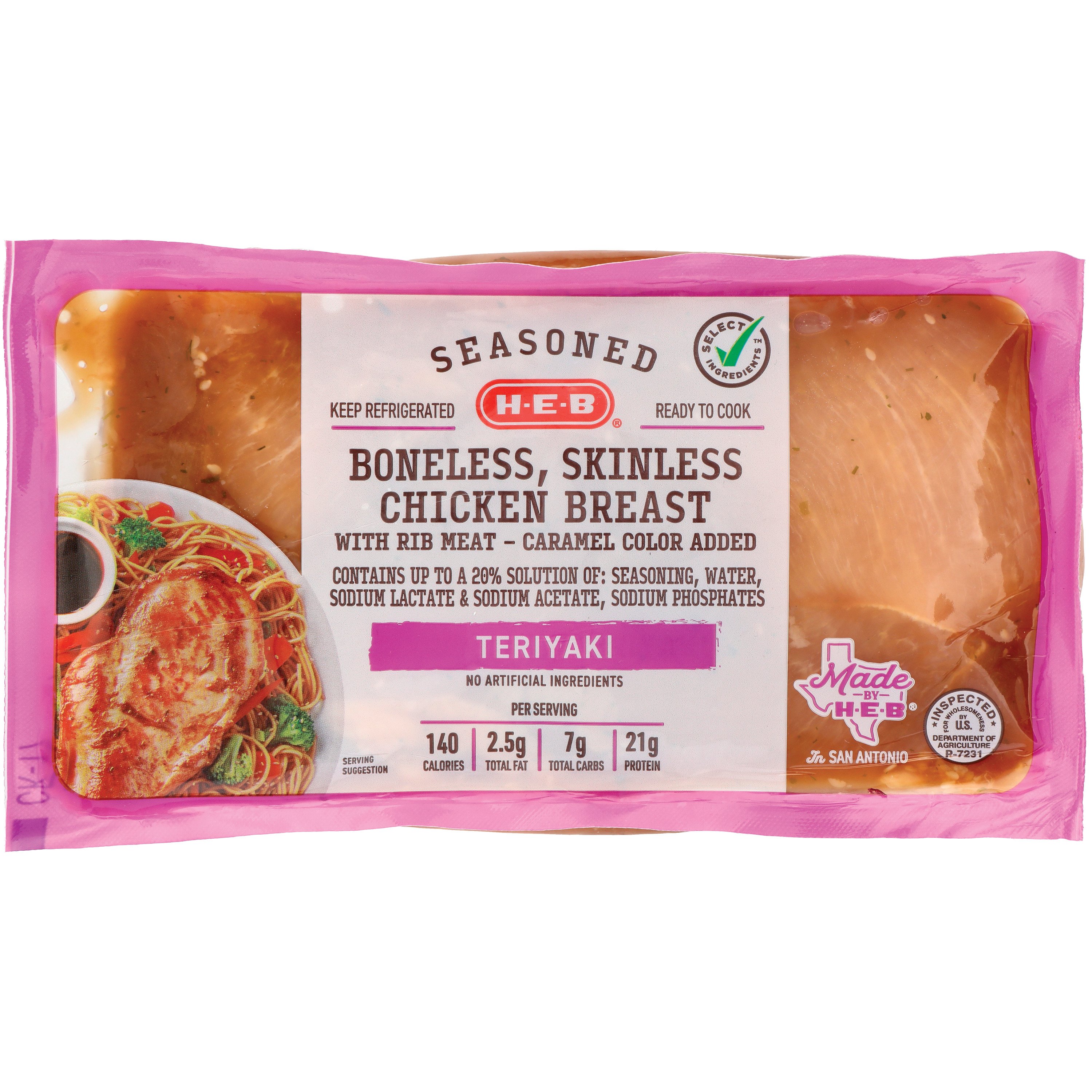 HEB Seasoned Boneless Skinless Teriyaki Chicken Breast Shop Chicken