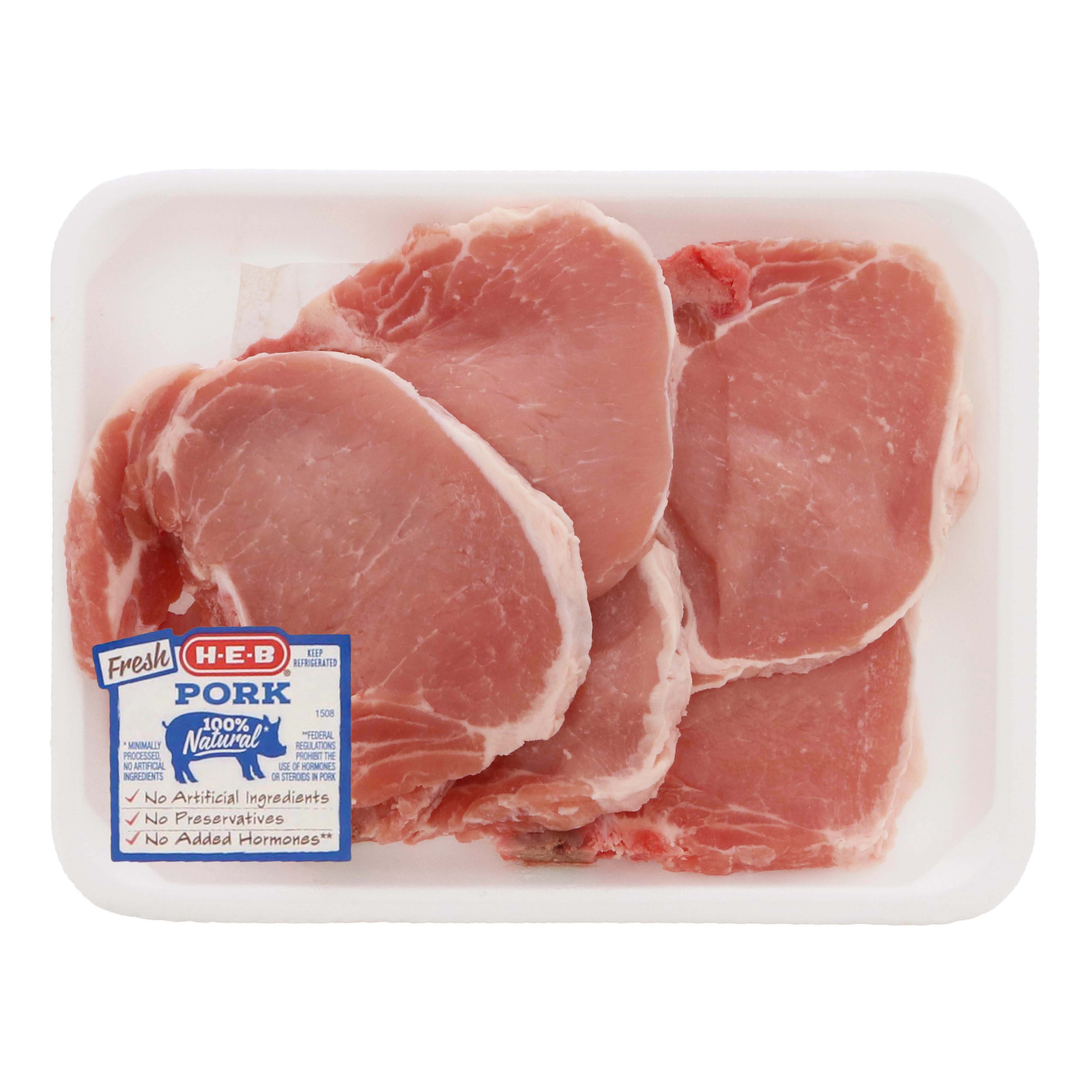 HEB Pork Center Rib Chops BoneIn Thin Shop Pork at HEB